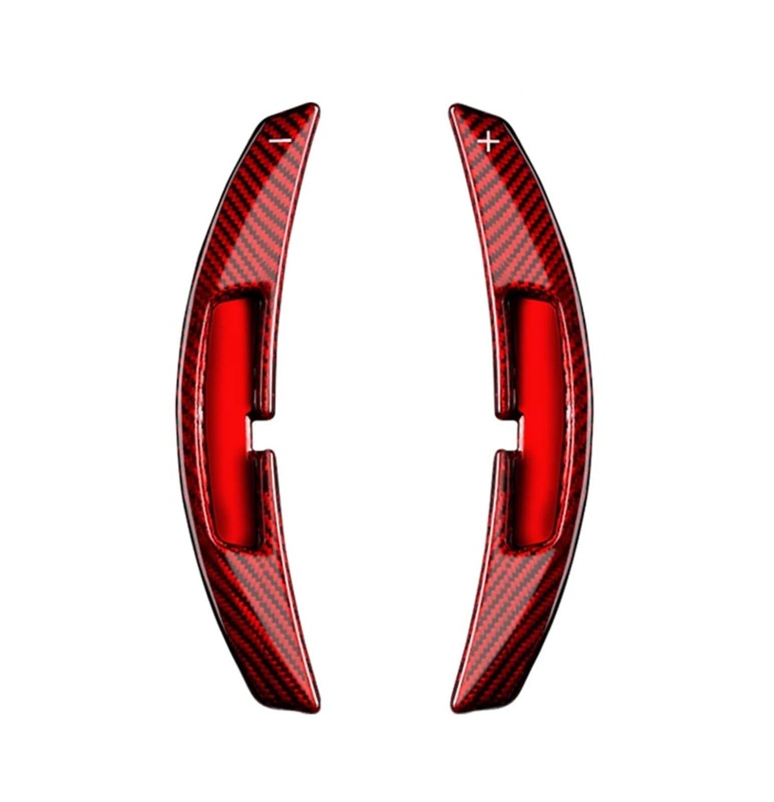 SAQIYEU Paddle Shift Verlängerung Kompatibel Mit Porsche Für 911 922 Für Panamera Für Macan 2021 2022 2023 Kohlefaserstruktur Auto-Schaltwippen Lenkrad-Schaltwippenverlängerungen(Carbon Red) von SAQIYEU