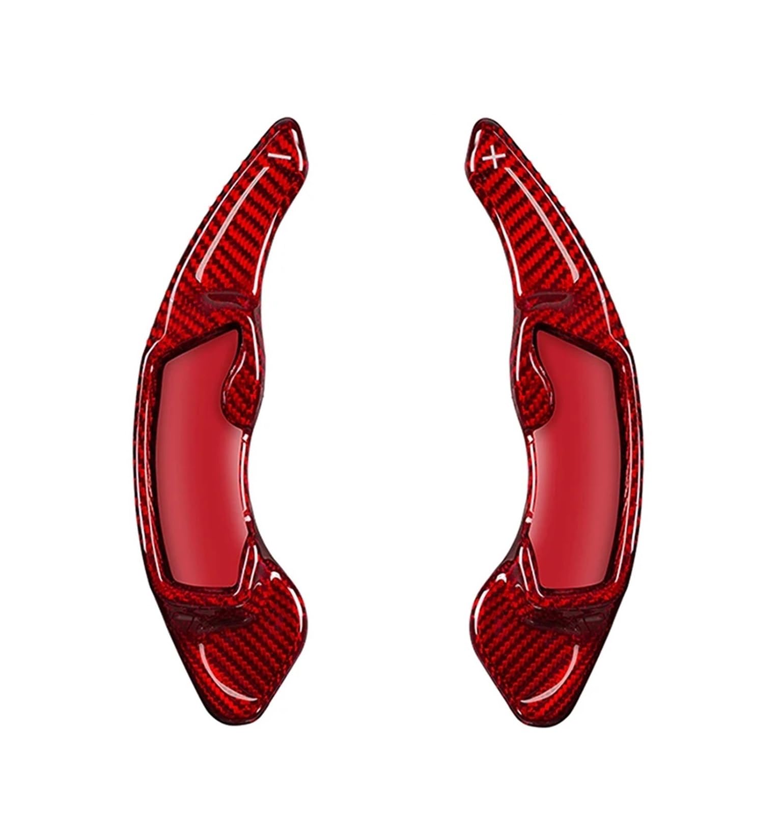 SAQIYEU Paddle Shift Verlängerung Kompatibel Mit Subaru Für XV Für BRZ GT86 2012 2013 2014 2015 Für Forester 2015 Carbonfaser-Textur Auto-Lenkrad-Schaltwippen-Verlängerungszubehör(Carbon Red) von SAQIYEU
