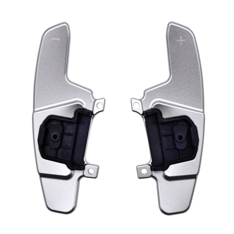 SAQIYEU Paddle Shift Verlängerung Kompatibel Mit VW Für Golf 7 Für GTI 2015 2016 2017 2018 2019 2020 Lenkrad-Schaltwippenverlängerung Aus Aluminiumlegierung(Silver) von SAQIYEU