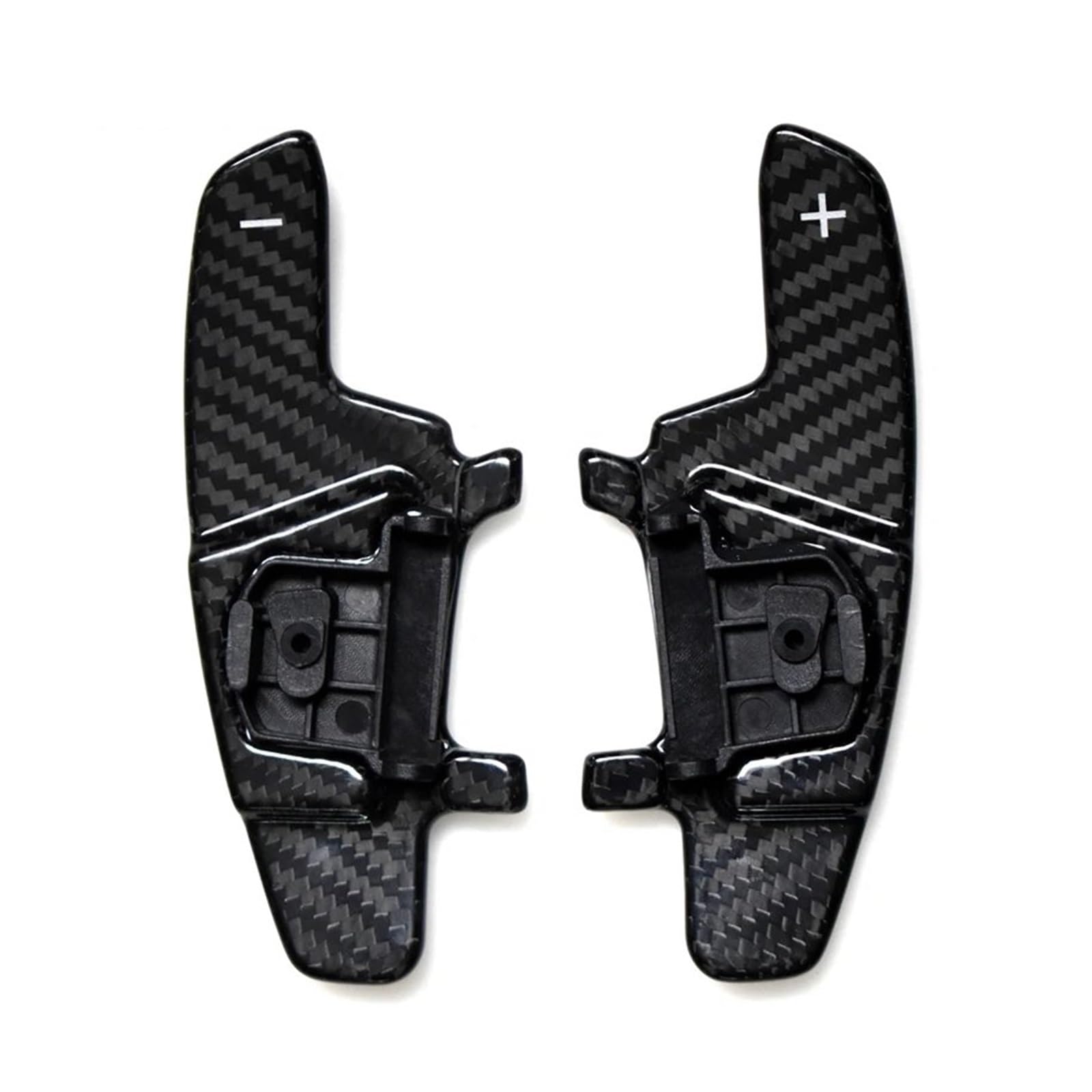 SAQIYEU Paddle Shift Verlängerung Kompatibel Mit VW Für Golf 7 Für GTI R 2015 2016 2017 2018 2019 2020 Kohlefaserstruktur Auto-Schaltwippen Lenkrad-Schaltwippenverlängerung(Black) von SAQIYEU