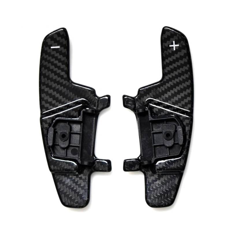 SAQIYEU Paddle Shift Verlängerung Kompatibel Mit VW Für Golf 7 Für GTI R 2015 2016 2017 2018 2019 2020 Kohlefaserstruktur Auto-Schaltwippen Lenkrad-Schaltwippenverlängerung(Black) von SAQIYEU