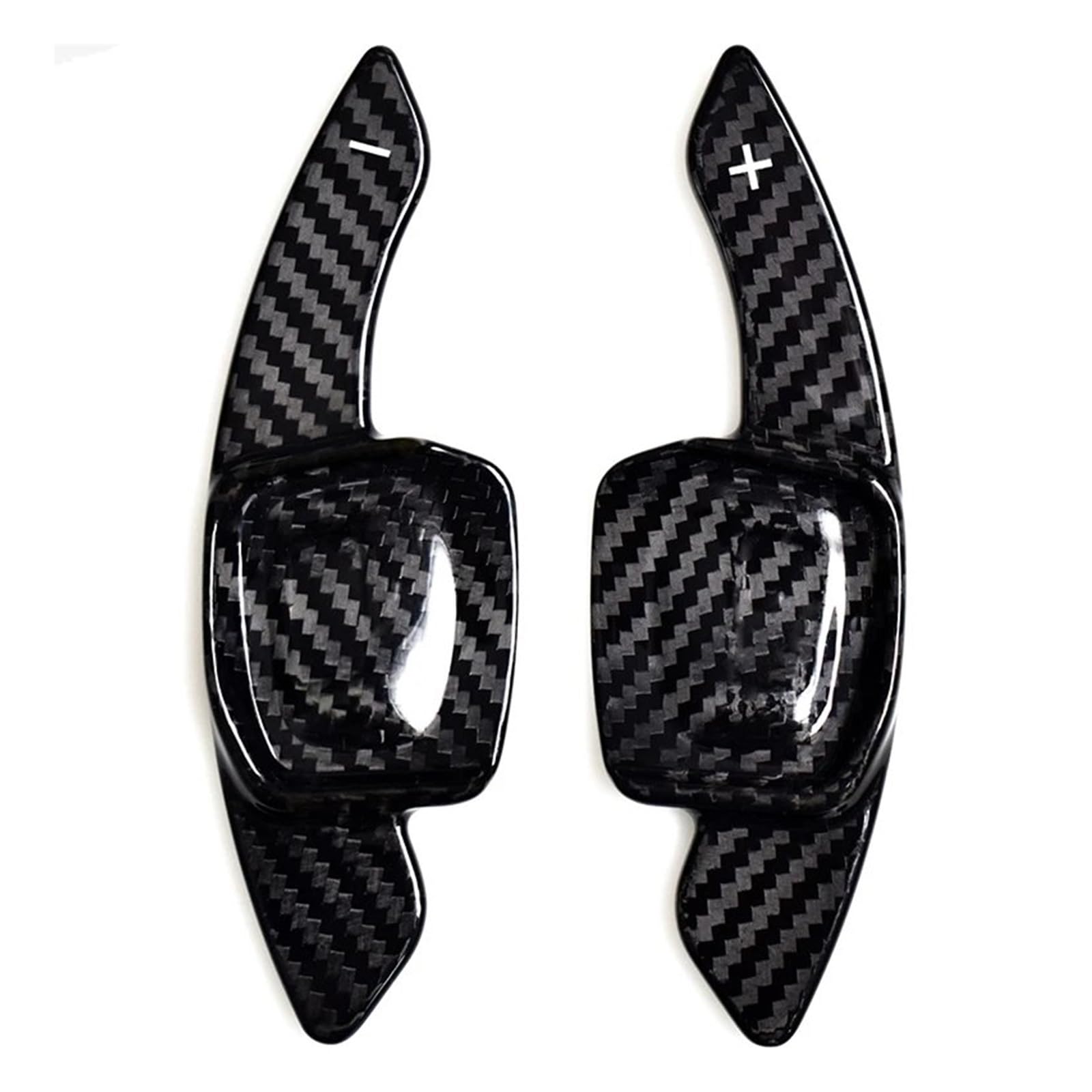 SAQIYEU Paddle Shift Verlängerung Kompatibel Mit VW Für Golf 8 MK8 Für GTI Für R-Linie, Auto-Carbonfaser-Textur, Lenkrad-Schaltwippen-Verlängerung, Innenraummodifikationen(Carbon Fiber Black) von SAQIYEU
