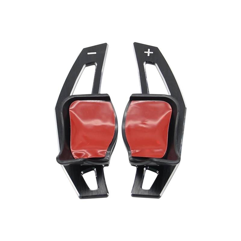 SAQIYEU Paddle Shift Verlängerung Kompatibel Mit VW Für Passat B6 Für CC Für Scirocco R36 R20 Autoinnenausstattung Schaltwippen Paddelverlängerung Lenkrad Aluminium-Schaltwippen(Black) von SAQIYEU