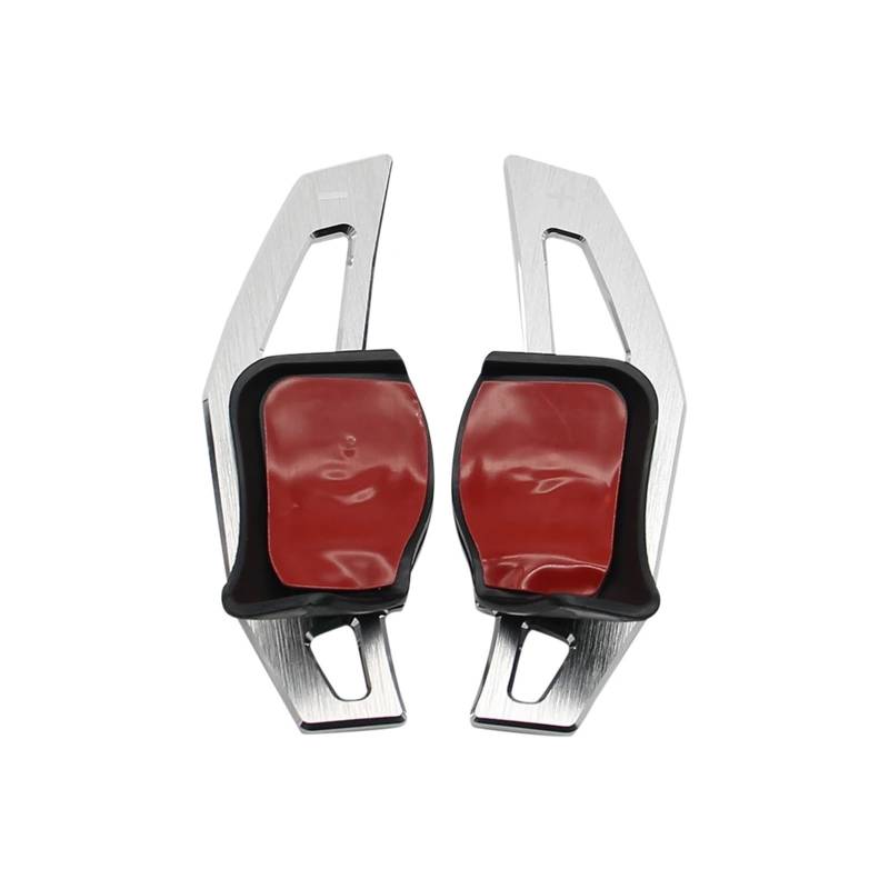 SAQIYEU Paddle Shift Verlängerung Kompatibel Mit VW Für Passat B6 Für CC Für Scirocco R36 R20 Autoinnenausstattung Schaltwippen Paddelverlängerung Lenkrad Aluminium-Schaltwippen(Silver) von SAQIYEU