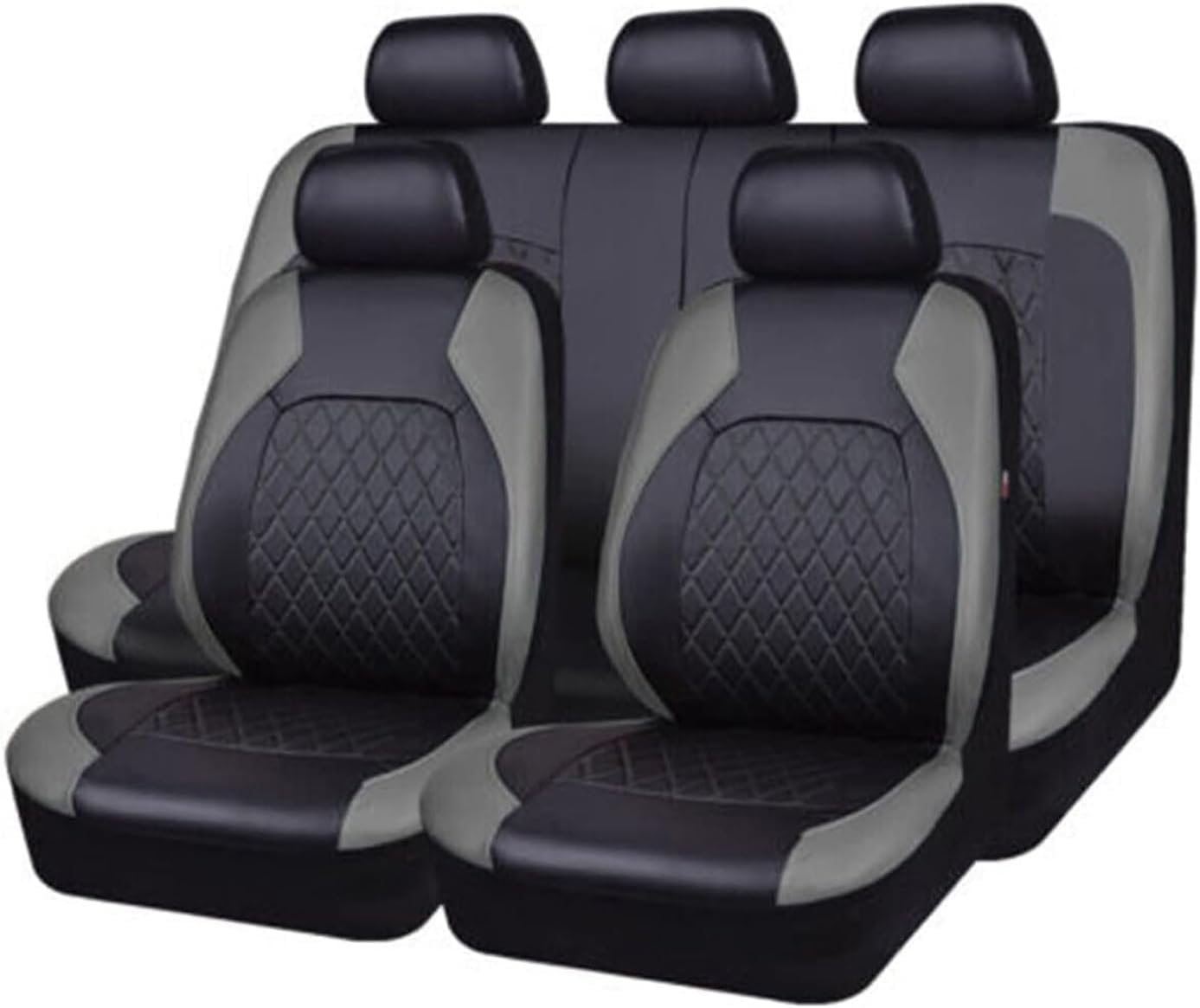Auto Leder Sitzbezüge für BMW E39 F10 E60 F30 E46 E36 X1 E84 E90 Serie 1 E87 F20 E46 Tuning E60 X5 E53 F30 E70, 9 Stück Allwetter rutschfest Wasserdicht Atmungsaktiv Schonbezug Set Sitzkissenschutz von SARCX