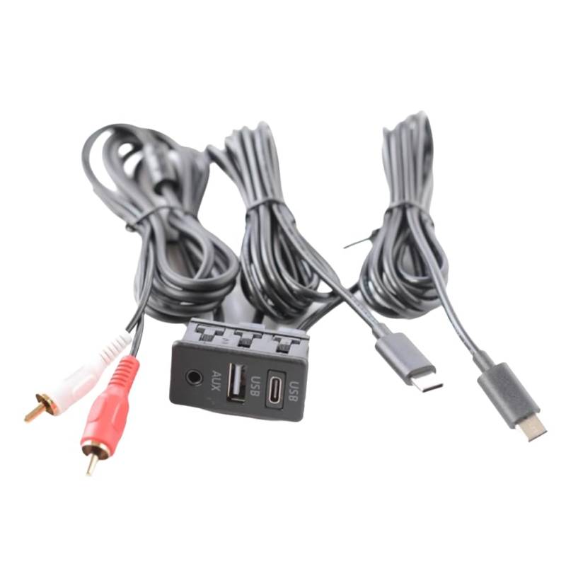 SAROAD Auto-Android-Navigationsgerät AUX-Panel Typ-C + Eingang Doppel-USB+AUX-Schnittstellenpanel-Verlängerungskabel-Adapterpanel von SAROAD
