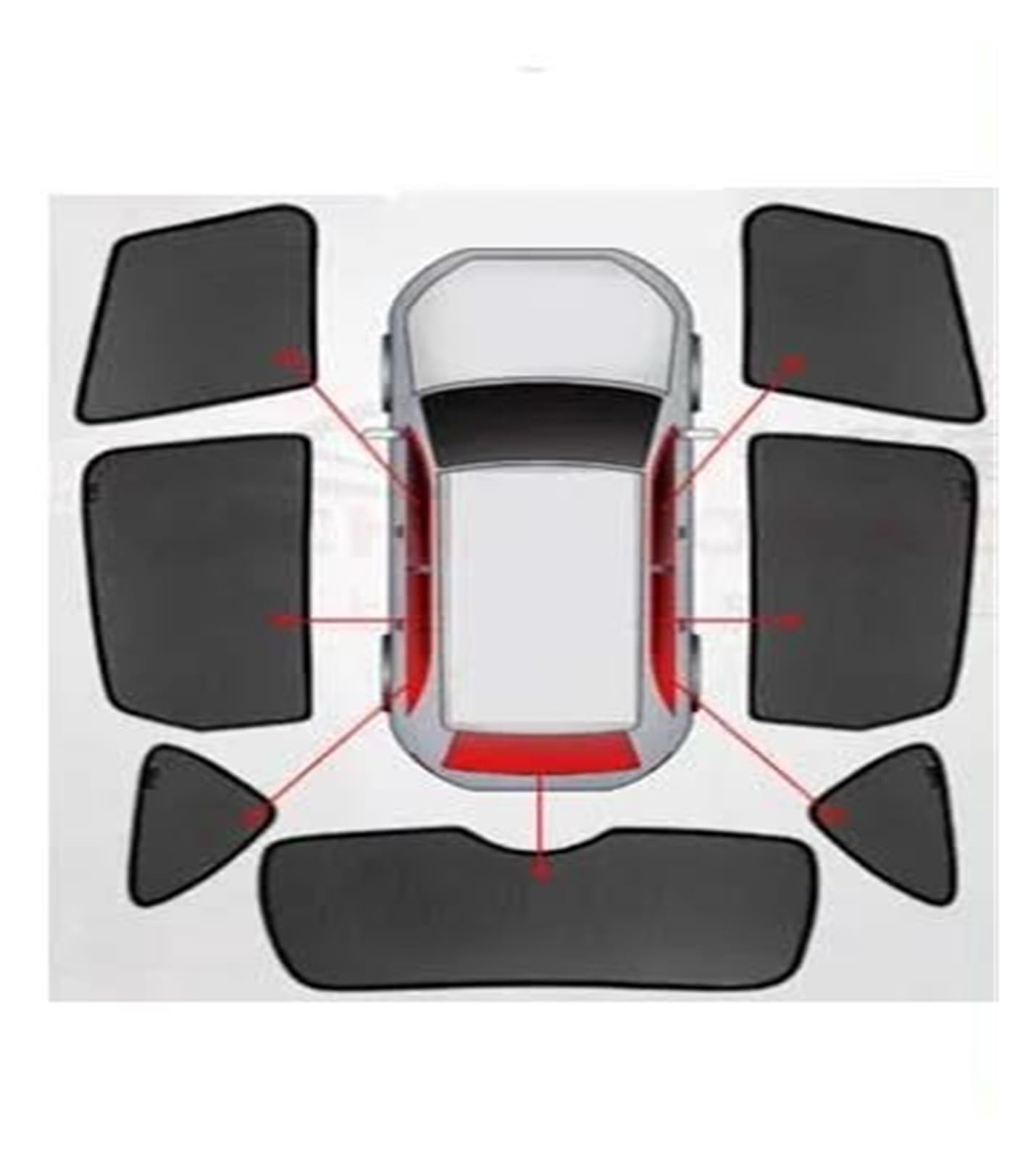 Auto-Sonnenschutz für Toyota Prius 30 für 20 für 50, magnetischer Sonnenschutz für Seitenfenster, Sonnenblende, Isolierung, Fensterblenden (Typ H) von SASFDSG