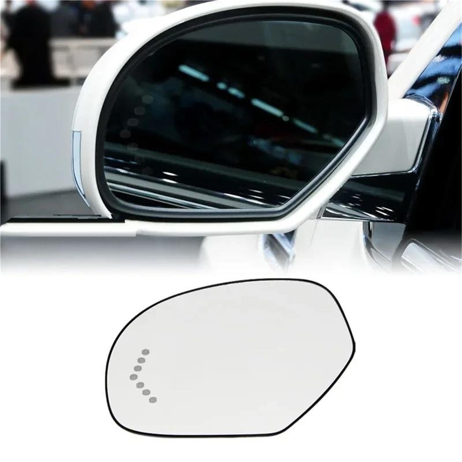 Auto Außenspiegel Für Cadillac Für Escalade Für ESV Für EXT 2007 2008 2009 2010 2011 2012 2013 Autospiegelglas Spiegelglasseite Spiegelglas Ersatz(Links) von SASFZ