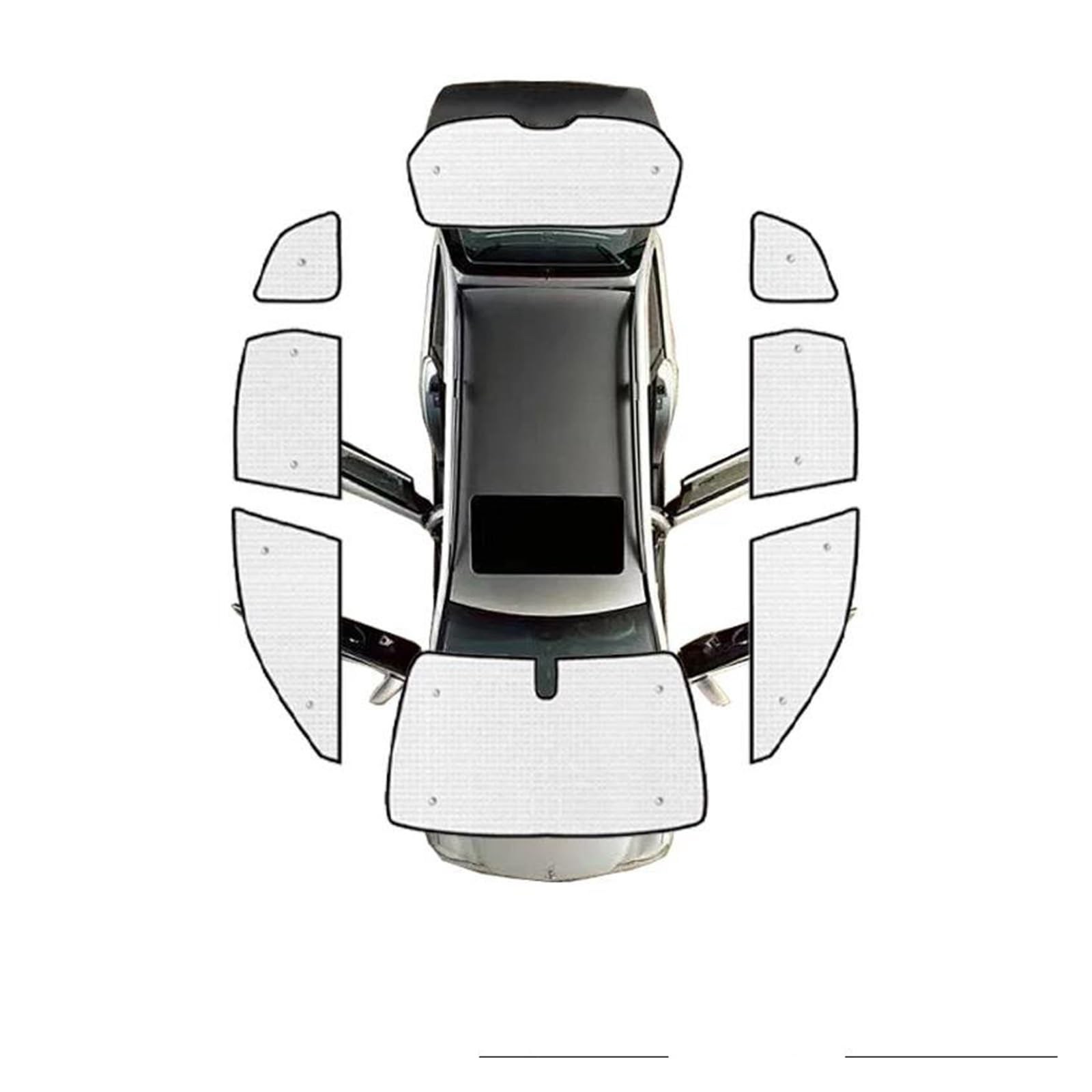 Sonnenblende Auto Auto-Sonnenschutz mit vollständiger Abdeckung für Subaru für Forester für SJ 2014~2018 2015 2016 2017 Sonnenblende Seitenfenster-Windschutzscheiben(All Sunshades) von SASFZ