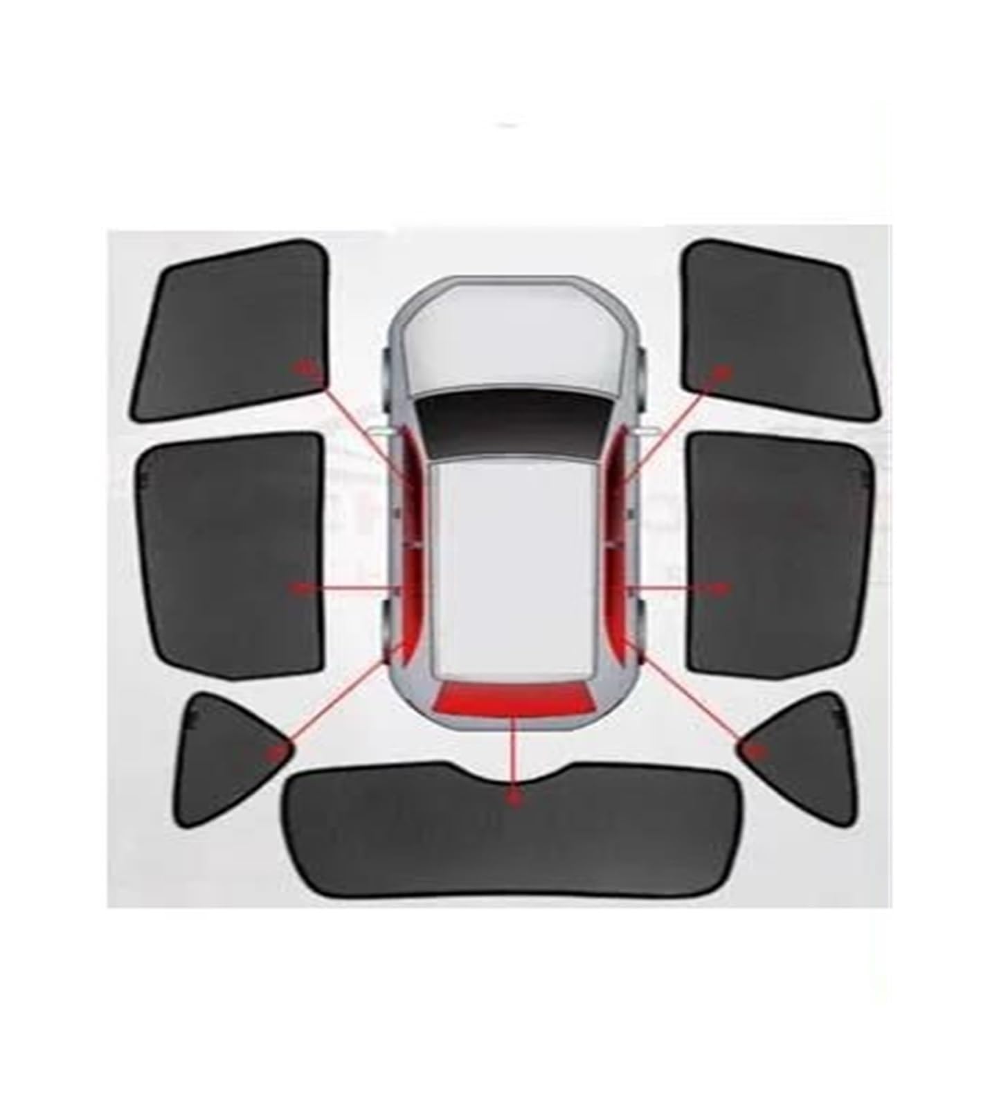 Sonnenblende Auto Magnetischer Auto-Sonnenschutz Autovorhang Auto-Seitensonnenblende Sonnenschutz für Lexus für RX200 für RX200H für RX200T für RX450H(Type F) von SASFZ