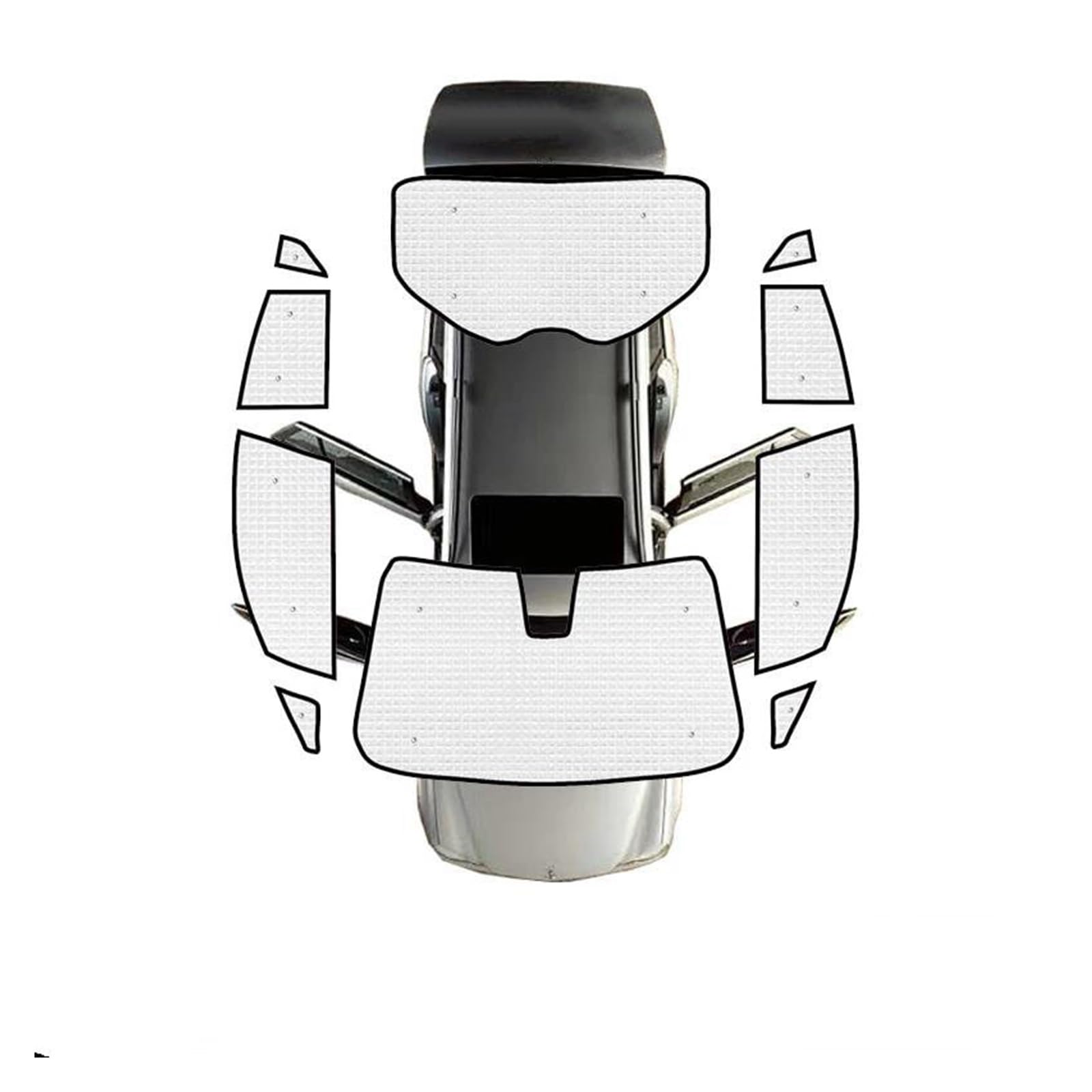 Sonnenblende Auto Vollständige Abdeckung Sonnenschutz Für Toyota Für C-HR Für C HR Für CHR Für IZOA 2018~2022 Visier Seitenfenster Sonnenschutzabdeckung Anti-UV-Pad(All Sunshades) von SASFZ