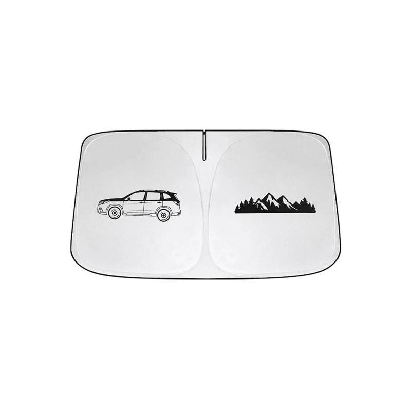 Sonnenblende Auto Windschutzscheiben-Sonnenschutz für Subaru für Forester Zubehör 2024 2023–2019 Faltbarer Sonnenschutz vorne Sonnenblende Schutzabdeckung(Tippe A) von SASFZ