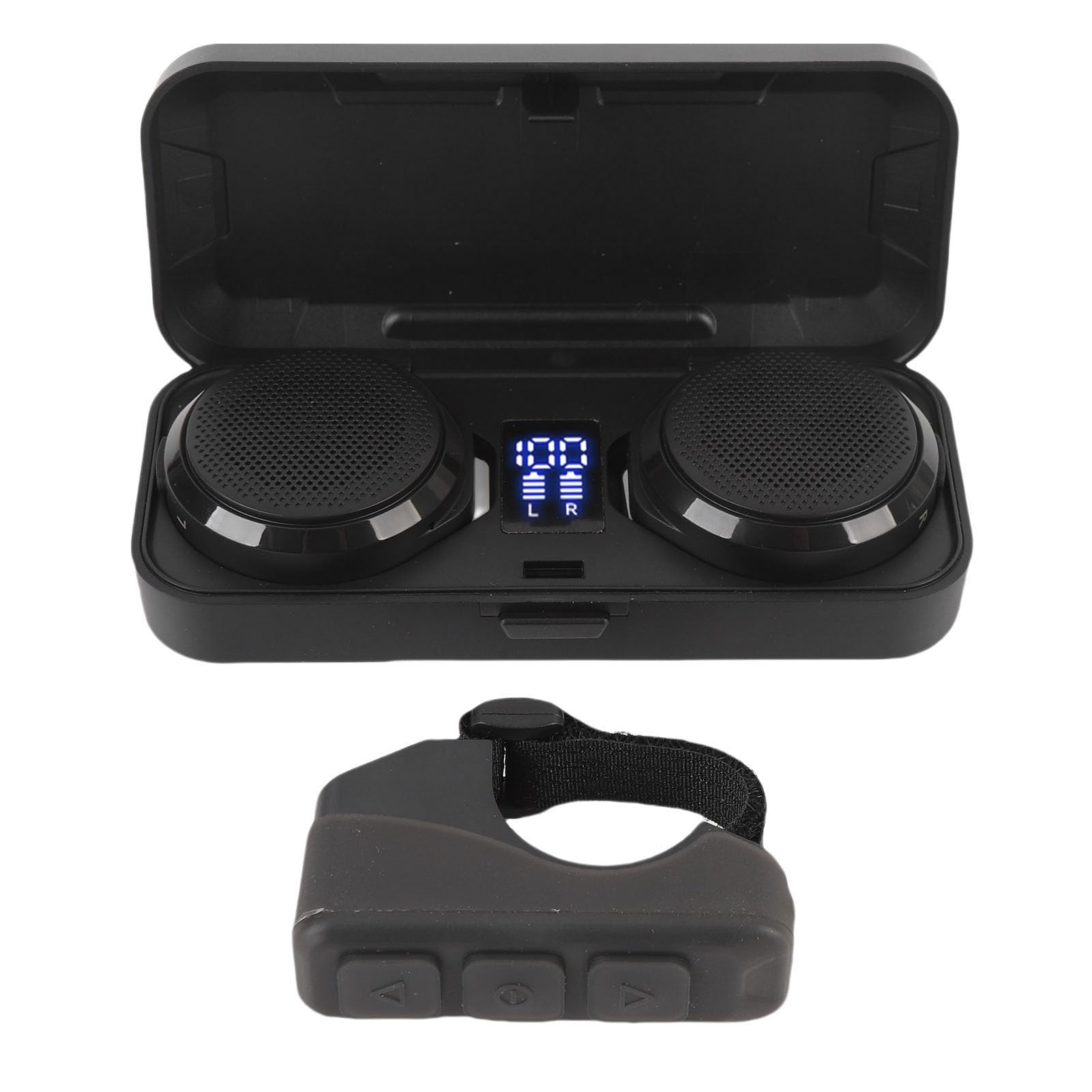 SASKATE Kabellose Motorradhelm Headset mit Fernbedienung und Geräuschunterdrückung, V5.3 Bluetooth, 50 -Stunden -Akkulaufzeit, Aktiver Geräuschstündung für Outdoor -Sport, Skifahren, SASKATE Kabellose Motorradhelm Headset mit Fernbedienung und Geräuschunterdrückung, V5.3 Bluetooth, 50 -Stunden -Akkulaufzeit, Aktiver Geräuschstündung für Outdoor -Sport, Skifahren, von SASKATE