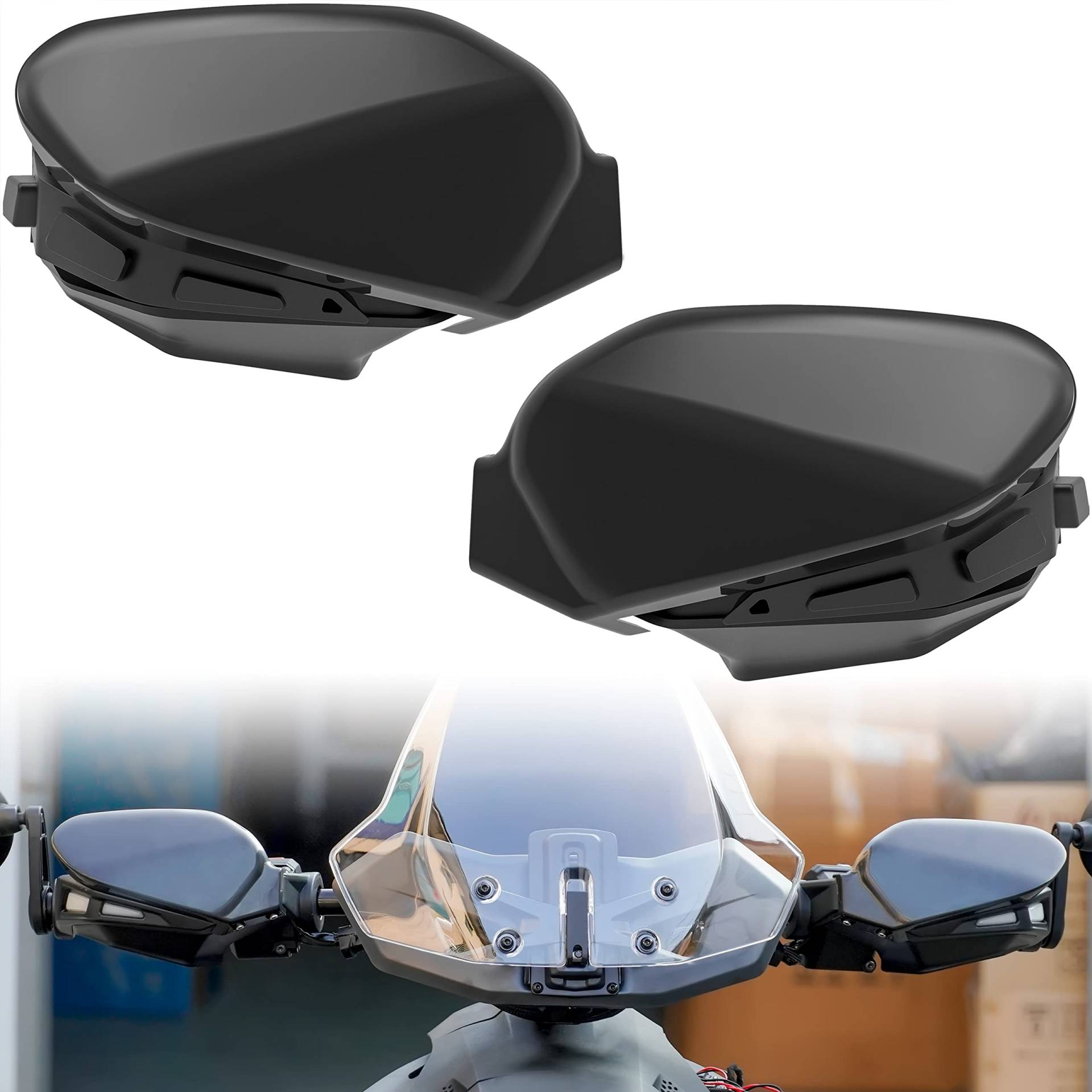 SAUTVS Schwarzer Handschutz-Windabweiser für Can Am Ryker, Kunststoff-Handschutz, Luftabweiser-Set für Can-Am Ryker 600 900 Sport Rally Edition alle Modelle Zubehör (2 Stück, ersetzt #219400894) SAUTVS Schwarzer Handschutz-Windabweiser für Can Am Ryker, Kunststoff-Handschutz, Luftabweiser-Set für Can-Am Ryker 600 900 Sport Rally Edition alle Modelle Zubehör (2 Stück, ersetzt #219400894) von SAUTVS