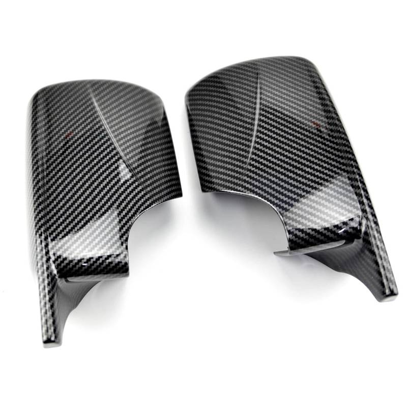 SAVHE 2021 M4 Sport Sytle Auto Seite Rückspiegel Abdeckung Kappe Shell Ersatz Carbon Look Fit for BM E46 E39 1998-2005 4 türen(Carbon Fiber) von SAVHE