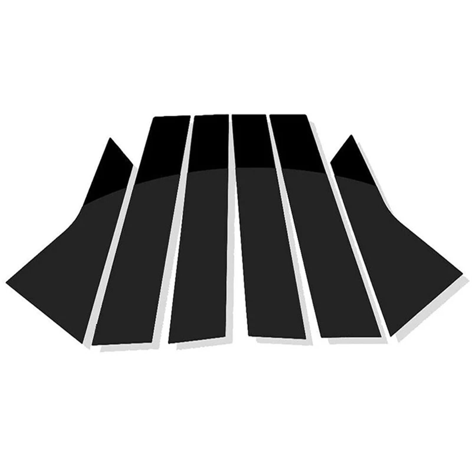 SAVHE 6 Stück glänzend schwarze Tür-Seitensäulenpfosten passend for Accord Sedan 2018 2019 2020 2021 2022 2023 Windwo Aufkleber-Abdeckungs-KIT von SAVHE