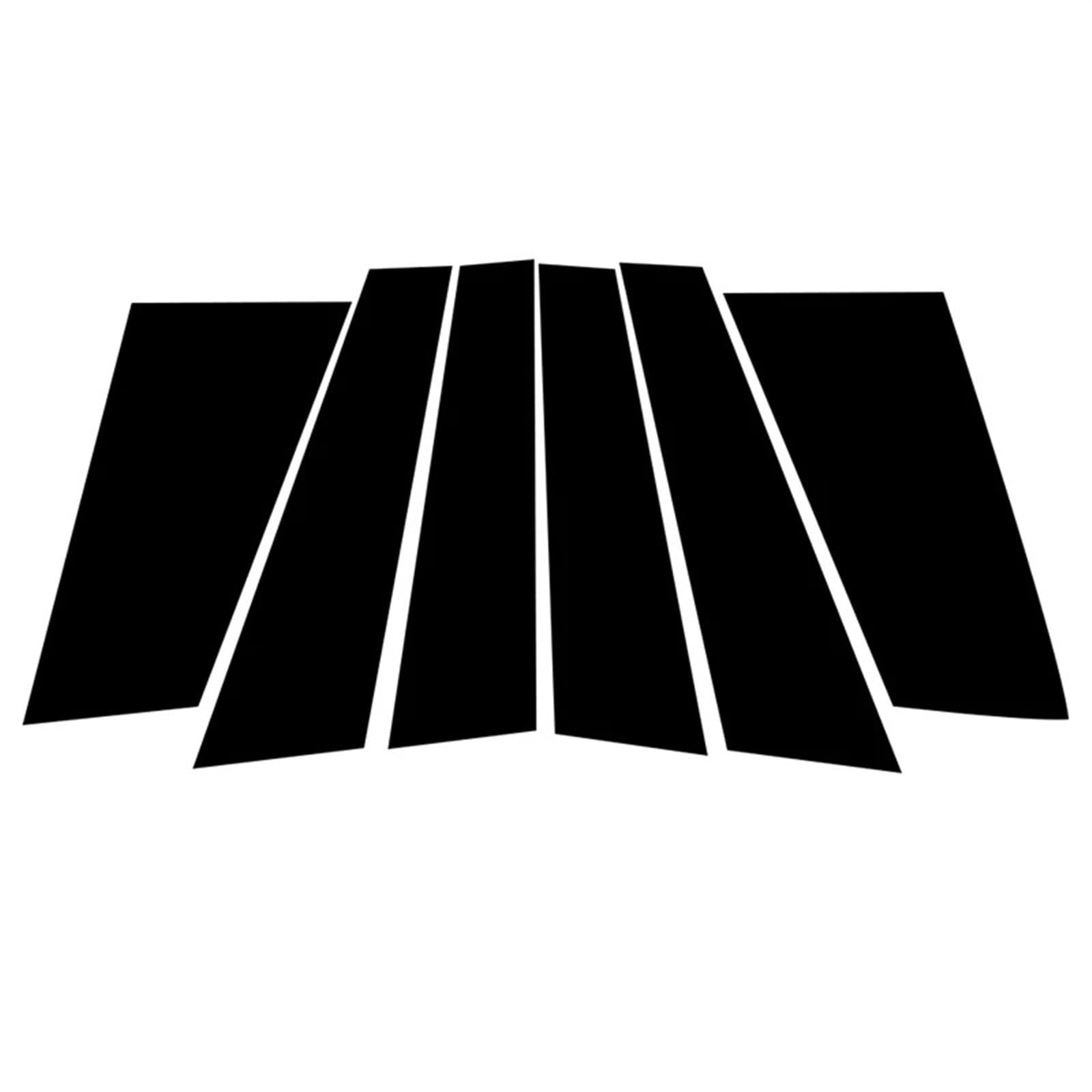 SAVHE 6-teiliges, glänzendes schwarzes Säulenpfosten-Verkleidungsset, passend for Highlander 2014 2015 2016 2017 2018 2019 von SAVHE