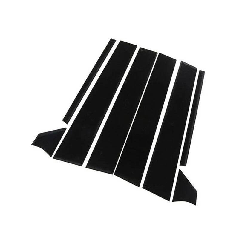 SAVHE 8Pcs Set Glänzend Schwarz Säule Post Fit for nsan Sentra 2020 2021 2022 Tür Fenster Trim Abdeckung BC säule Zubehör Aufkleber von SAVHE