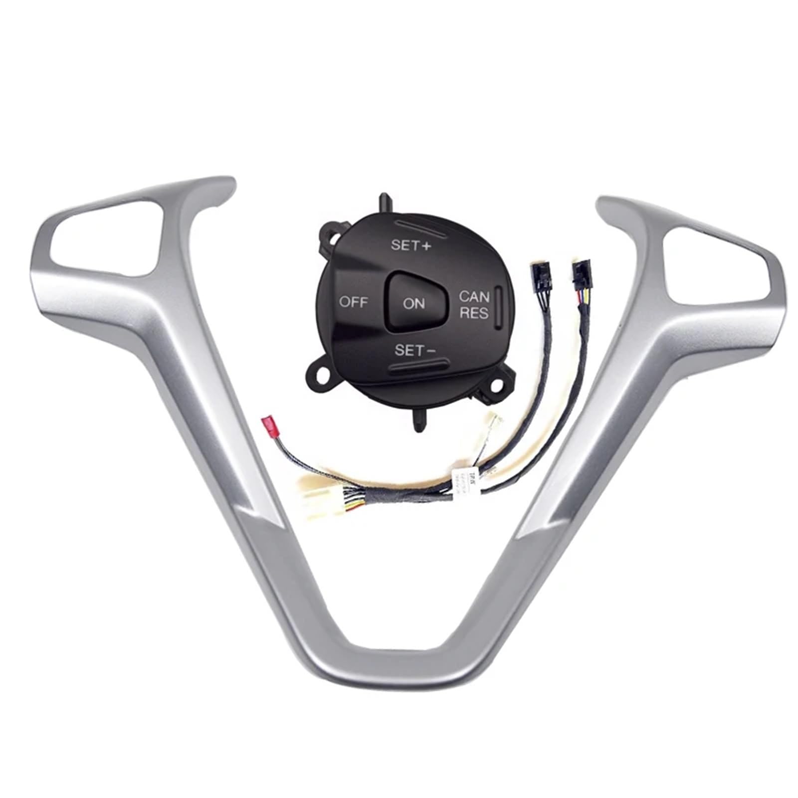 SAVHE Auto-Rahmen-Panel-Lenkradabdeckung dekorativ + Tempomat-Tasten passend for Ford Fiesta MK7 Ecosport 2013 SAVHE Auto-Rahmen-Panel-Lenkradabdeckung dekorativ + Tempomat-Tasten passend for Ford Fiesta MK7 Ecosport 2013 von SAVHE