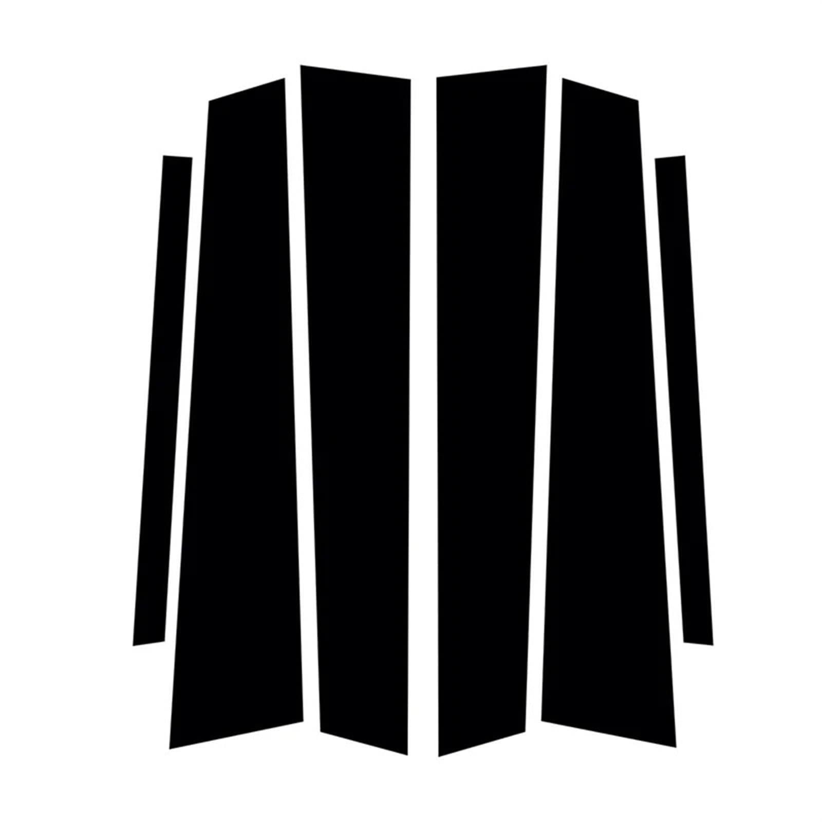 SAVHE Passend for BM 5 Series F10 F11 F07 2010 2011 2012 2013–2016, glänzend schwarz, Säulenpfosten, Fenster, Tür, Säule, BC-Aufkleber-Abdeckung von SAVHE