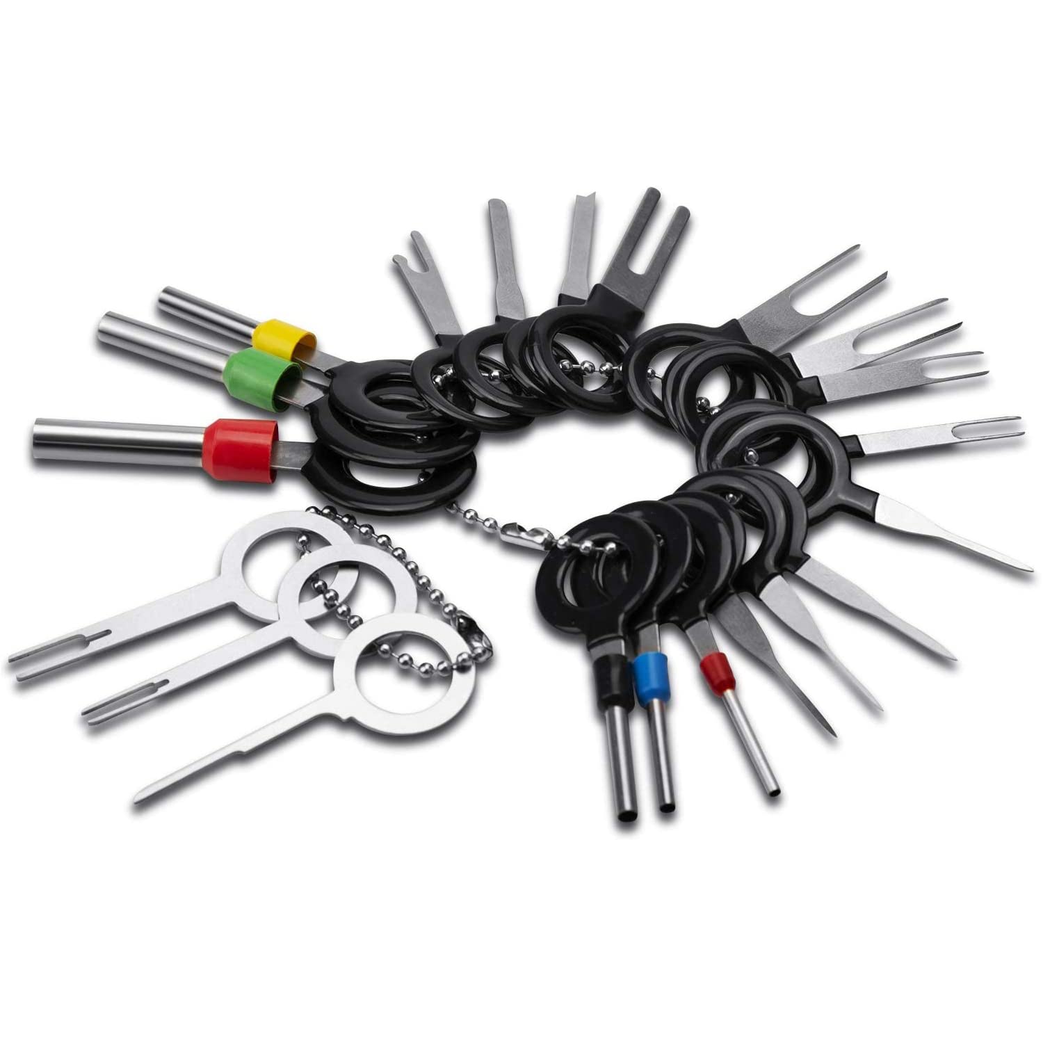 SAVITA 21 PCS Pin Extractor Tool Entriegelungswerkzeug Auspinn Werkzeug Handwerkzeug Set für Flach und Rundsteckkontakte SAVITA 21 PCS Pin Extractor Tool Entriegelungswerkzeug Auspinn Werkzeug Handwerkzeug Set für Flach und Rundsteckkontakte von SAVITA
