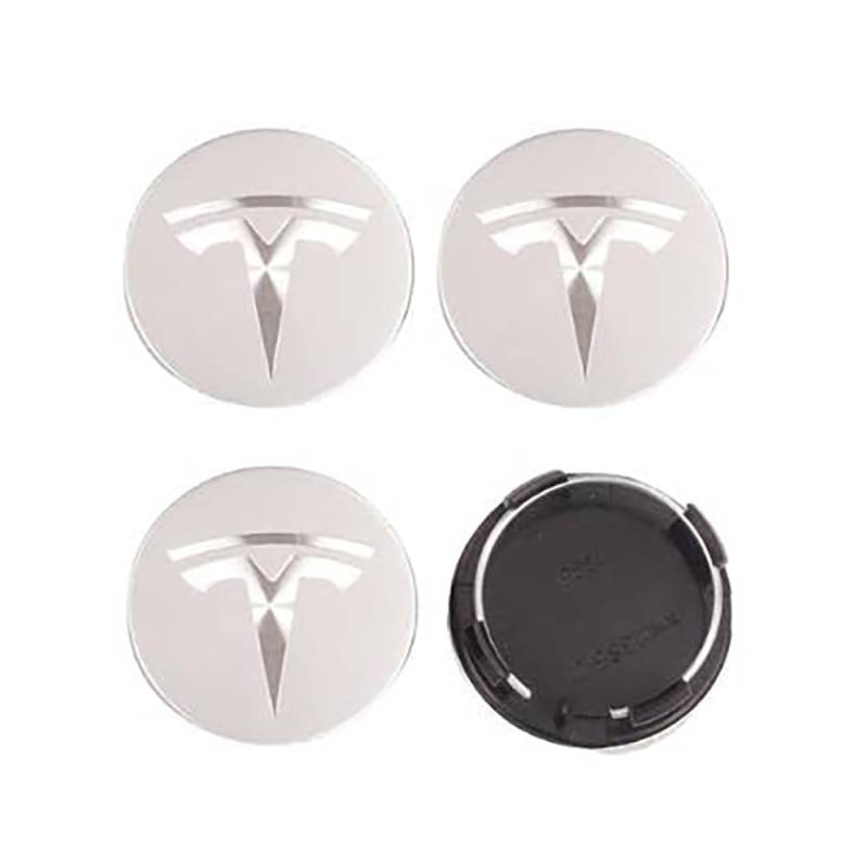4 Stück Nabendeckel, für Tesla Model X Model S Model 3 Model Y, 56 MM Radnabendeckel, Radnabenkappen, Nabendeckel, Nabenabdeckung,Auto Zubehör für Radnaben,C von SAXCXCS