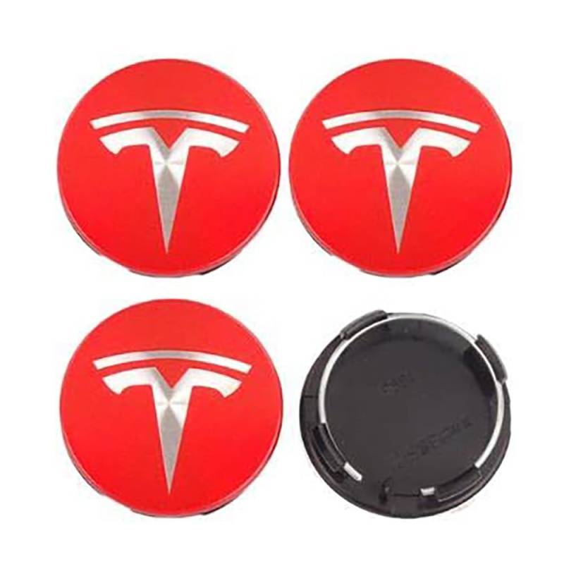4 Stück Nabendeckel, für Tesla Model X Model S Model 3 Model Y, 56 MM Radnabendeckel, Radnabenkappen, Nabendeckel, Nabenabdeckung,Auto Zubehör für Radnaben,G von SAXCXCS
