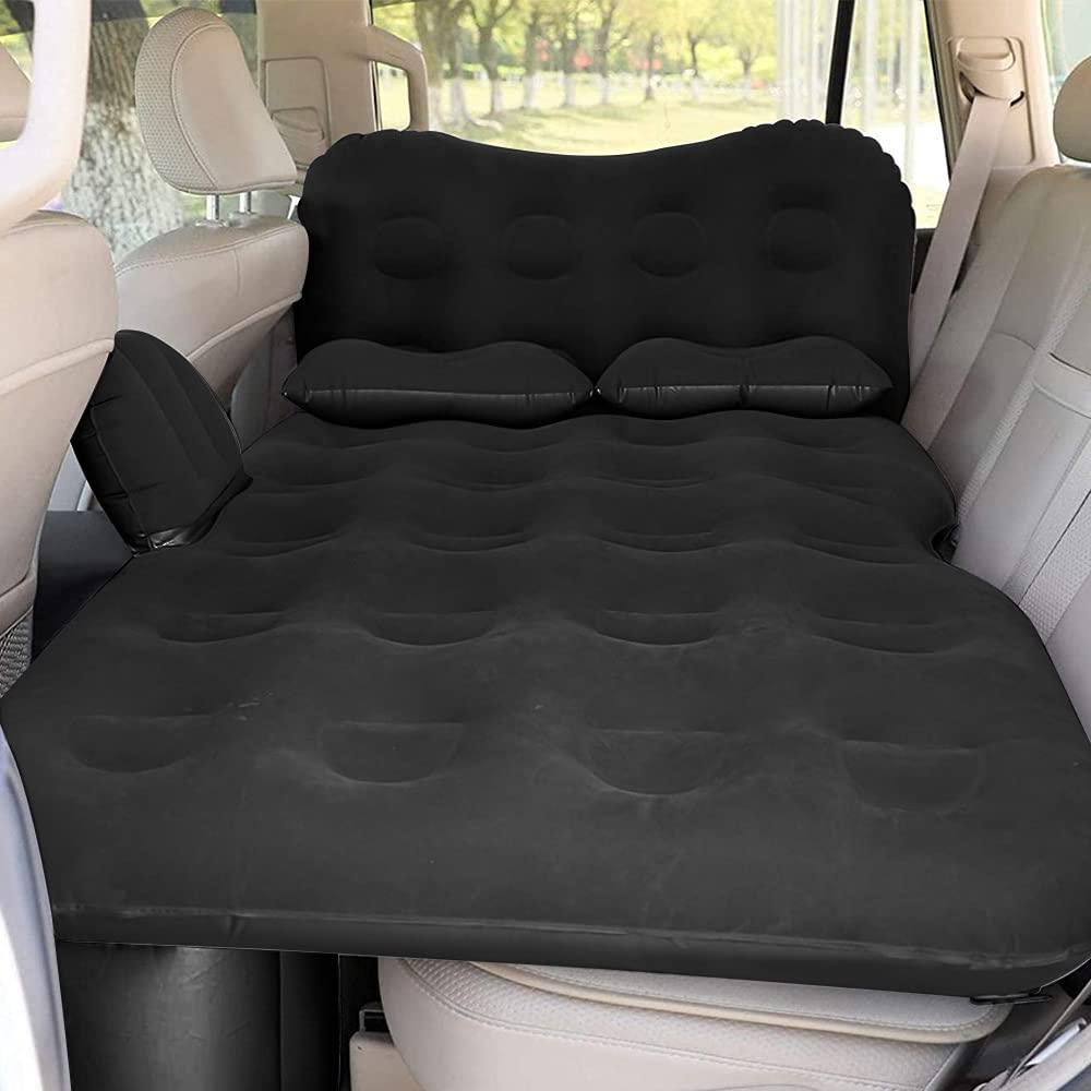 SAYGOGO Aufblasbare Auto Luftmatratze Reisebett - Verdicktes Auto Camping Bett Isomatte mit Auto Luftpumpe 2 Kissen für Auto Zelt SUV Limousine Pickup Rücksitz - Schwarz SAYGOGO Aufblasbare Auto Luftmatratze Reisebett - Verdicktes Auto Camping Bett Isomatte mit Auto Luftpumpe 2 Kissen für Auto Zelt SUV Limousine Pickup Rücksitz - Schwarz von SAYGOGO
