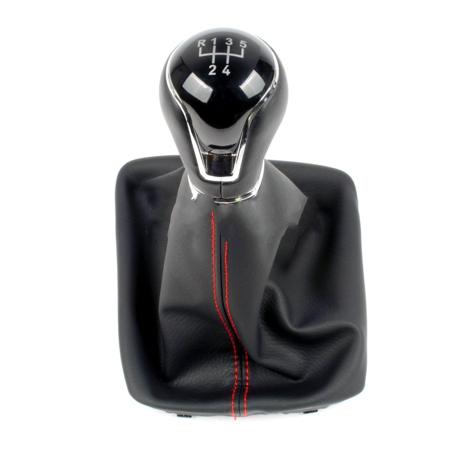 Schaltknaufauto 5/6 Gang Schaltknauf Mit PU-Lermanschette Für SEAT Für Leon III 3 Für MK3 5F 2012 2013 2014 2015 2016 2017 Auto Schaltknauf (Farbe : 5 -Speed Knob Boot) von SAYTAK