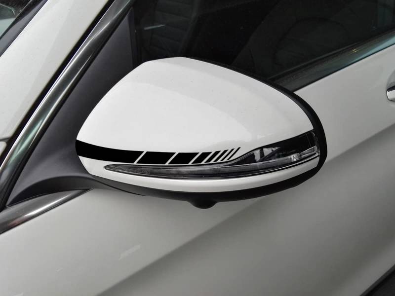 Spiegelstreifen für Mercedes Benz C-Klasse W205 E-Klasse W213 X253 AMG Stripes (Schwarz) von SB CarDesign