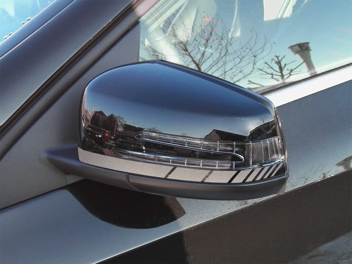 Spiegelstreifen für Mercedes Benz W176 W117 W212 W204 W207 X156 AMG Stripes (Silber metallic) von SB CarDesign
