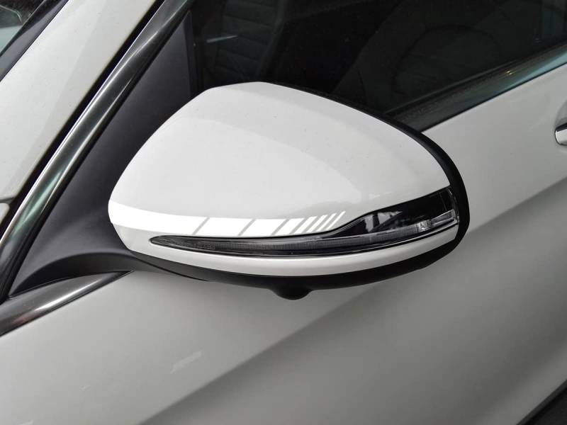 Spiegelstreifen für Mercedes Benz C-Klasse W205 E-Klasse W213 X253 AMG Stripes (Weiss) von SB CarDesign