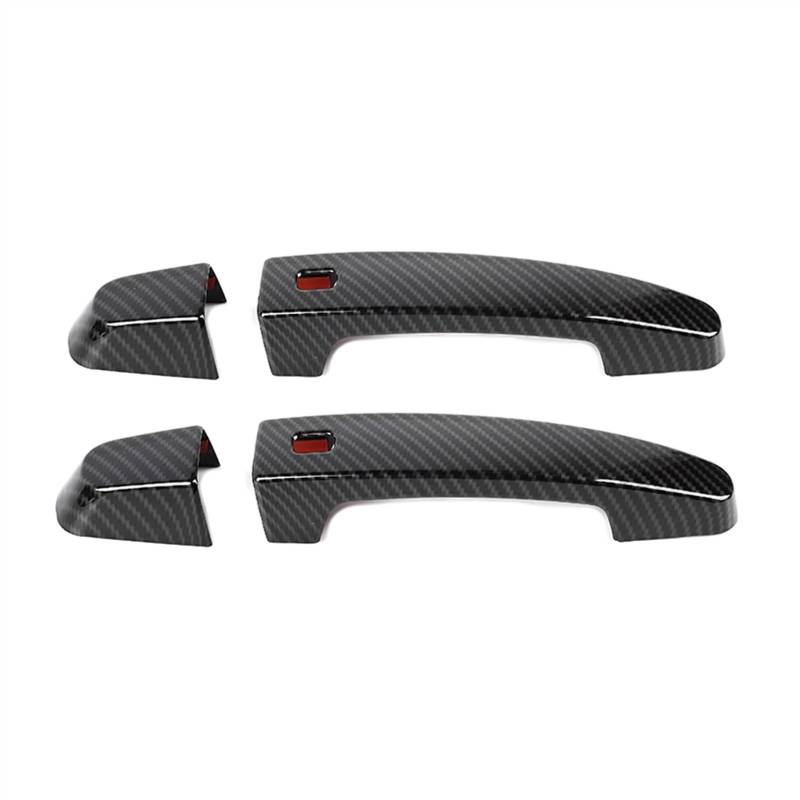 SBBLINWU Außen Türgriff Türöffner Kompatibel Mit Chevrolet Für Camaro 2016 2017 2018 2019 2020 2021 2022 2023 Autotürgriffschalenabdeckung Verkleidung Außenzubehör(Carbon Fiber Grain) von SBBLINWU