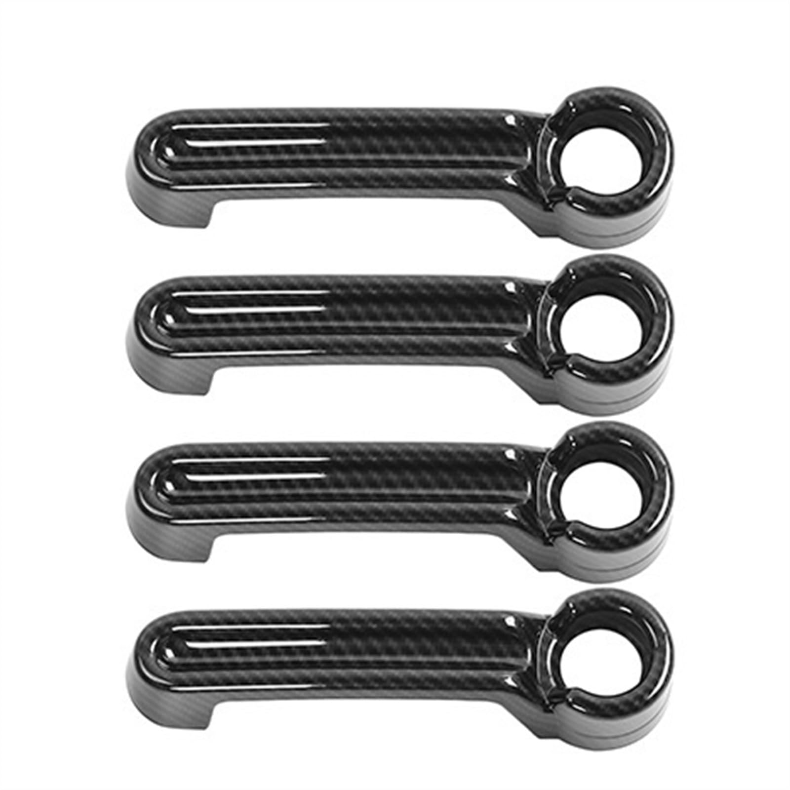 SBBLINWU Außen Türgriff Türöffner Kompatibel Mit Dodge Für Nitro 2007 2008 2009 2010 2011 2012 Auto-Außentürgriffabdeckung Styling Außenteile Zubehör Aufkleber(Carbon Fiber Grain) von SBBLINWU