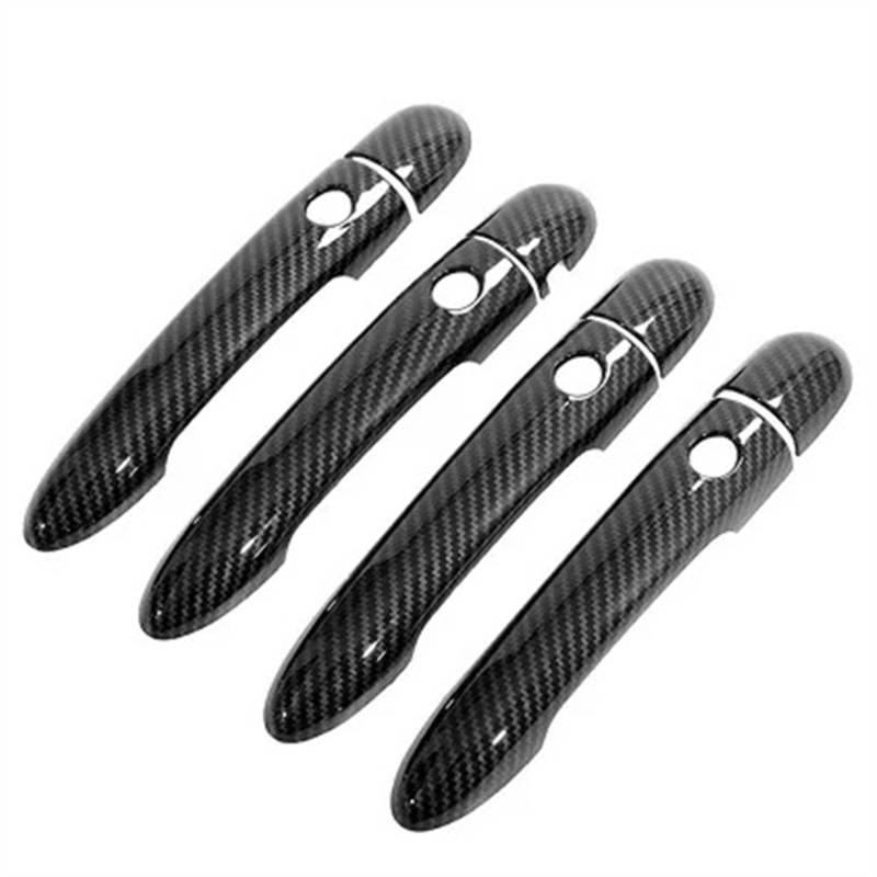 SBBLINWU Außen Türgriff Türöffner Kompatibel Mit Für Clio 3 2005 2006 2007 2008 2009 2010 2011 2012 2013 2014 Auto-Außentürgriffabdeckung Styling Außenteile(Black,4 Button 4 Door) von SBBLINWU