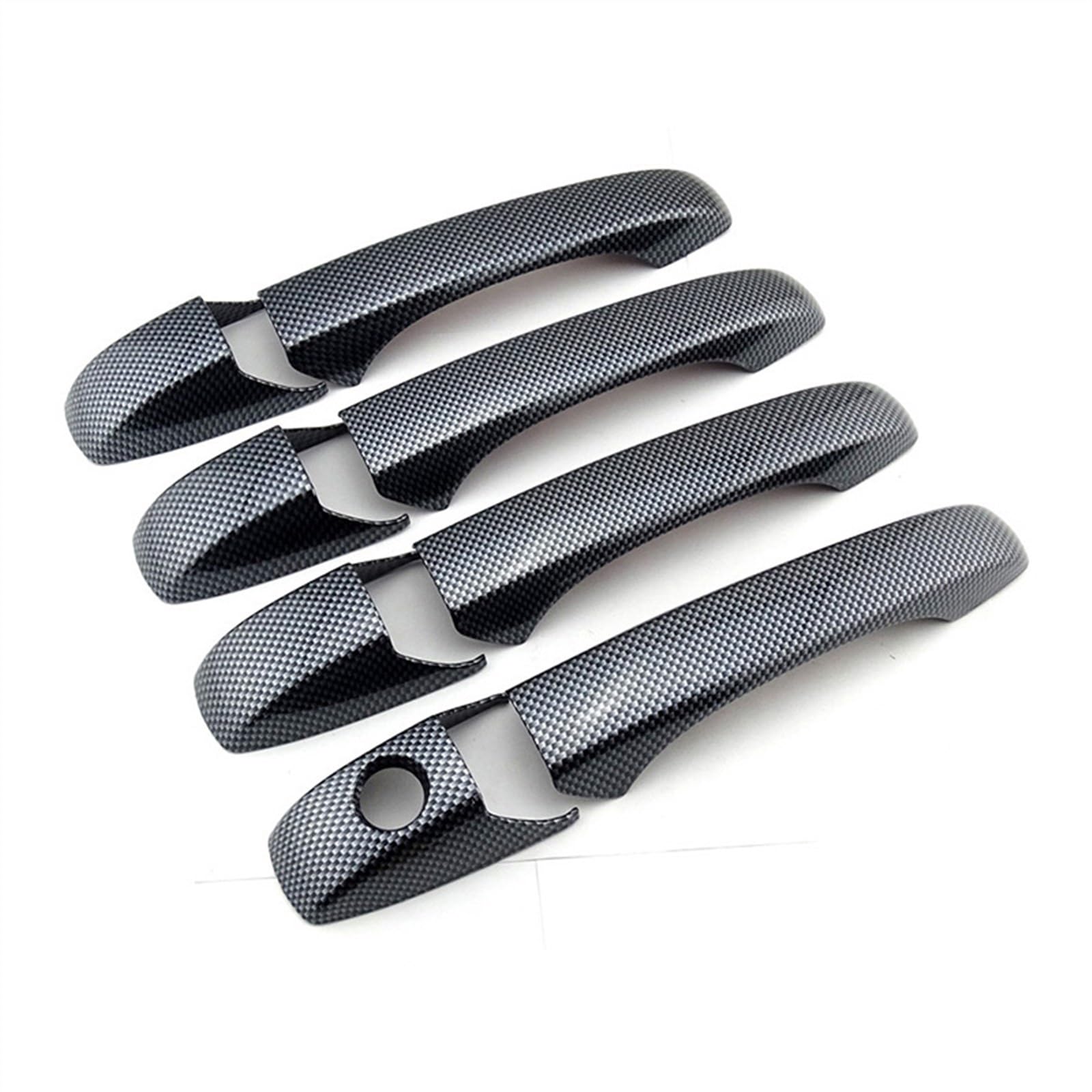 SBBLINWU Außen Türgriff Türöffner Kompatibel Mit Jeep Für Compass 2007 2008 2009 2010 Auto-Außentürgriffschale Türgriff Dekorative Außenabdeckung Zubehör(Carbon Fiber) von SBBLINWU