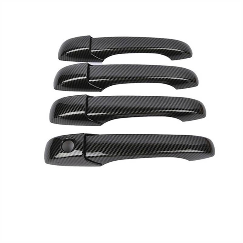 SBBLINWU Außen Türgriff Türöffner Kompatibel Mit Jeep Für Grand Für Cherokee WK2 WK 2013 2014 2015 2016 2017 2018 2019 2020 2021 2022 Autotürgriffabdeckungsaufkleber(4Handle 1 Kyehole) von SBBLINWU