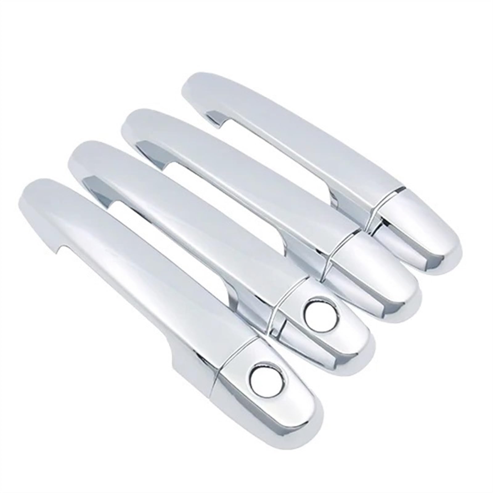 SBBLINWU Außen Türgriff Türöffner Kompatibel Mit Mazda Für Familia Van 2018 2019 2020 2021 2022 Auto-Außentürgriffabdeckung Styling Außenzubehör Aufkleber(Chrome,4Handle 2 Keyhole) von SBBLINWU