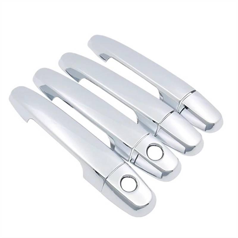 SBBLINWU Außen Türgriff Türöffner Kompatibel Mit Mazda Für Familia Van 2018 2019 2020 2021 2022 Auto-Außentürgriffabdeckung Styling Außenzubehör Aufkleber(Chrome,4Handle 2 Keyhole) von SBBLINWU