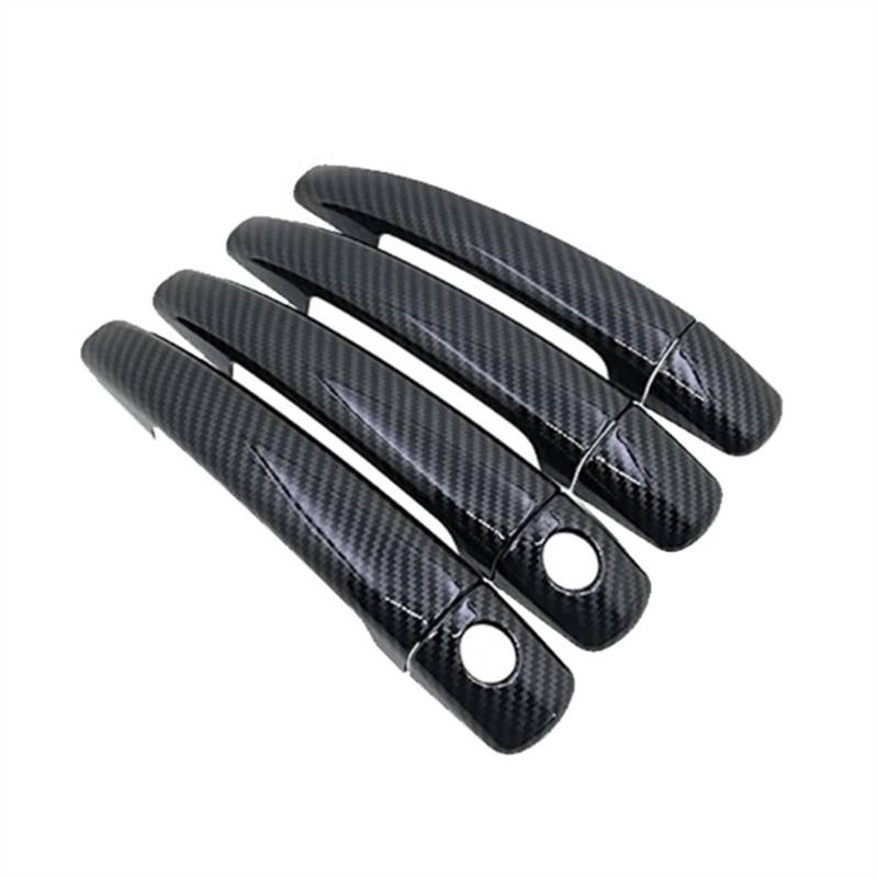 SBBLINWU Außen Türgriff Türöffner Kompatibel Mit Peugeot 3008 Für MK1 T84 2010 2011 2012 2013 2014 2015 2016 Auto-Außentürgriffabdeckung Dekorative Platte Außenschale(4Handle 2 Keyhole) von SBBLINWU