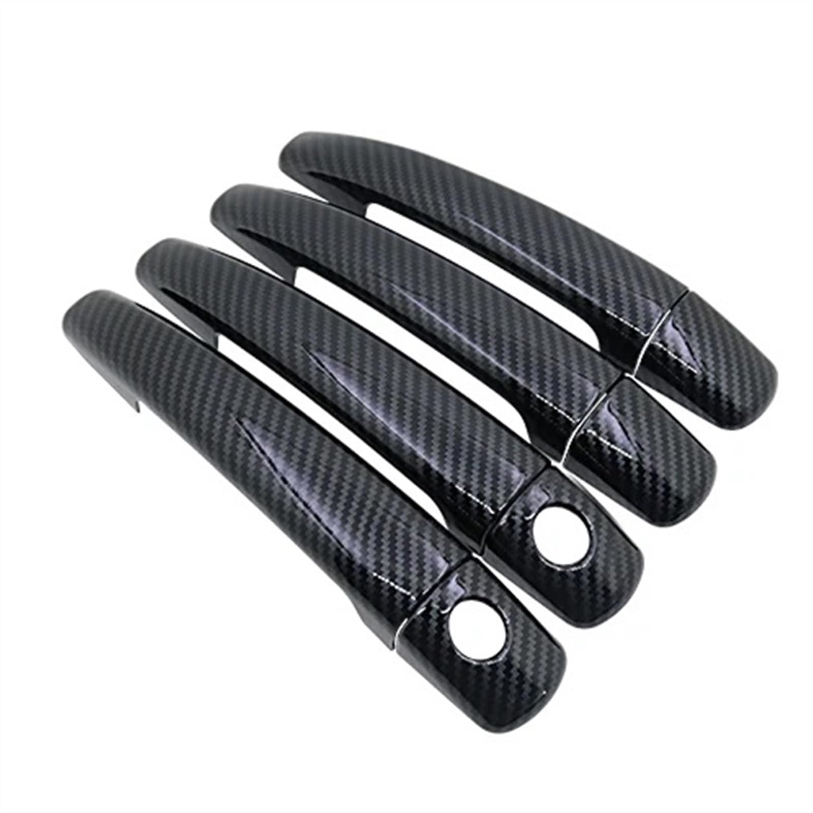 SBBLINWU Außen Türgriff Türöffner Kompatibel Mit Peugeot 5008 T8 Für MK1 2009 2010 2011 2012 2013 2014 2015 2016 Auto-Außentürgriffabdeckung Styling Außenteile(Black,4Handle 2 Keyhole) von SBBLINWU