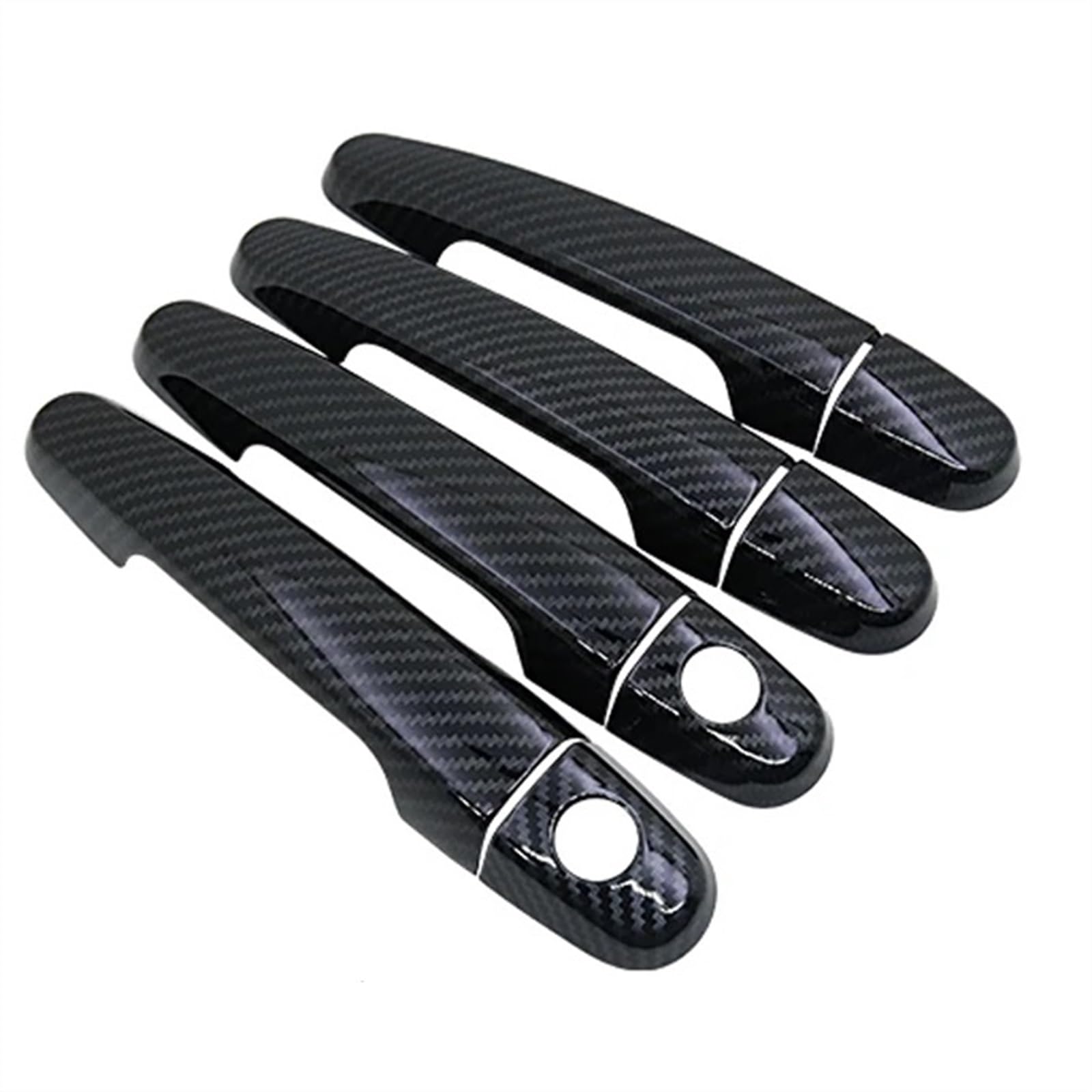 SBBLINWU Außen Türgriff Türöffner Kompatibel Mit Toyota Für Caldina T240 2002 2003 2004 2005 2006 2007 Auto-Außentürgriffabdeckung Styling Außenteile Zubehör(Black,4Handle 2 Keyhole) von SBBLINWU