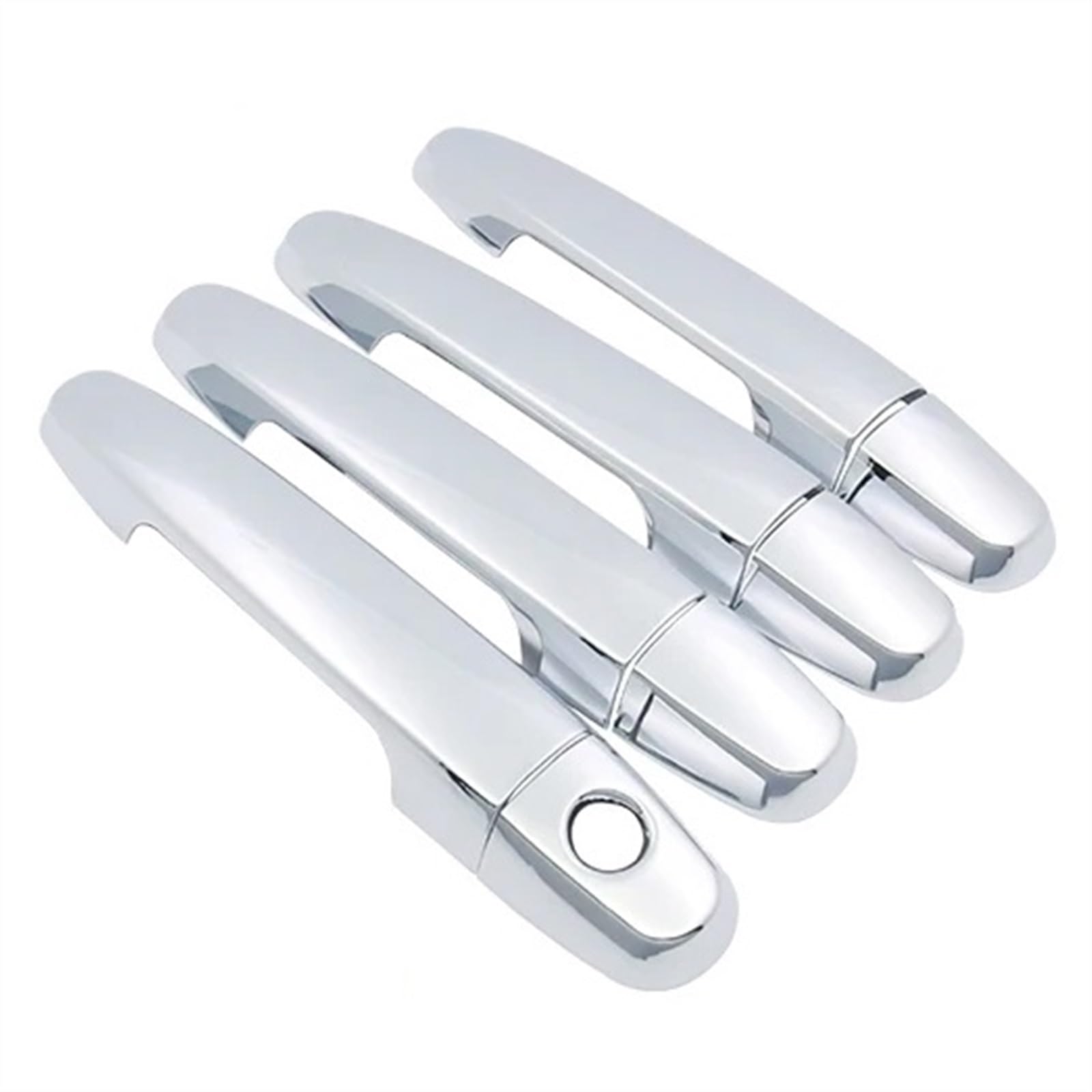 SBBLINWU Außen Türgriff Türöffner Kompatibel Mit Toyota Für RAV4 XA20 2001 2002 2003 2004 2005 Auto-Außentürgriffabdeckung Styling Außenteile Zubehör Aufkleber(Chrome,4Handle 1 Keyhole) von SBBLINWU