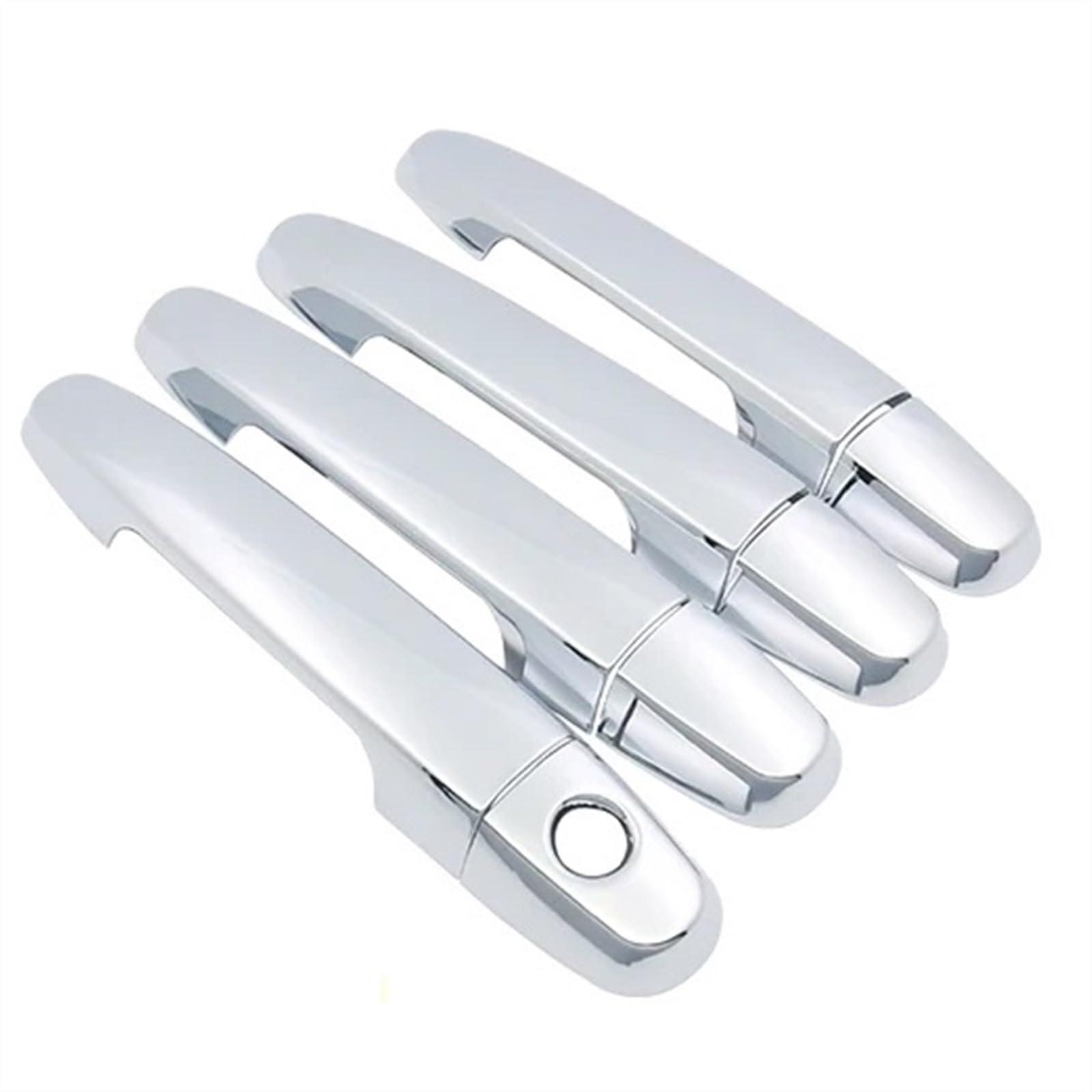 SBBLINWU Außen Türgriff Türöffner Kompatibel Mit Toyota Für Yaris Für Vitz XP150 2014 2015 2016 Auto-Außentürgriffabdeckung Styling Außenteile Zubehör(Chrome,4Handle 1 Keyhole) von SBBLINWU