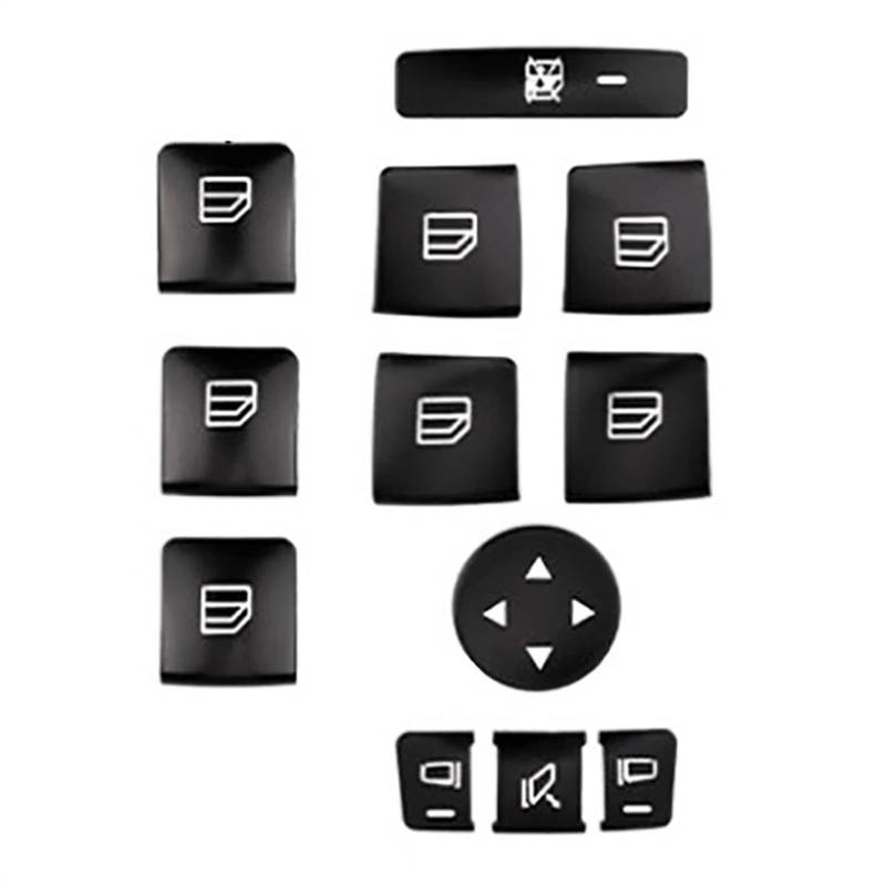 SBBLINWU Auto Innenraum Kompatibel Mit Benz Für GLK Class Für X204 2009 2010 2011 2012 2013 2014 2015 Autotür-Armlehnen-Fensterschalter-Knopfverkleidungsaufkleber von SBBLINWU