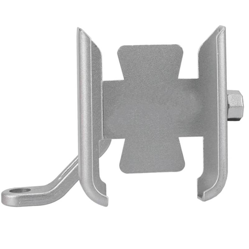 SBBLINWU Lenker Holder Für ZXR400 Für ZXR 400 Für ZXR-400 AllyeaRs 2024 Motorrad Handy GPS Lenker Halterung Unterstützung Berg CNC Universal(Silver,Mirror Holder) von SBBLINWU