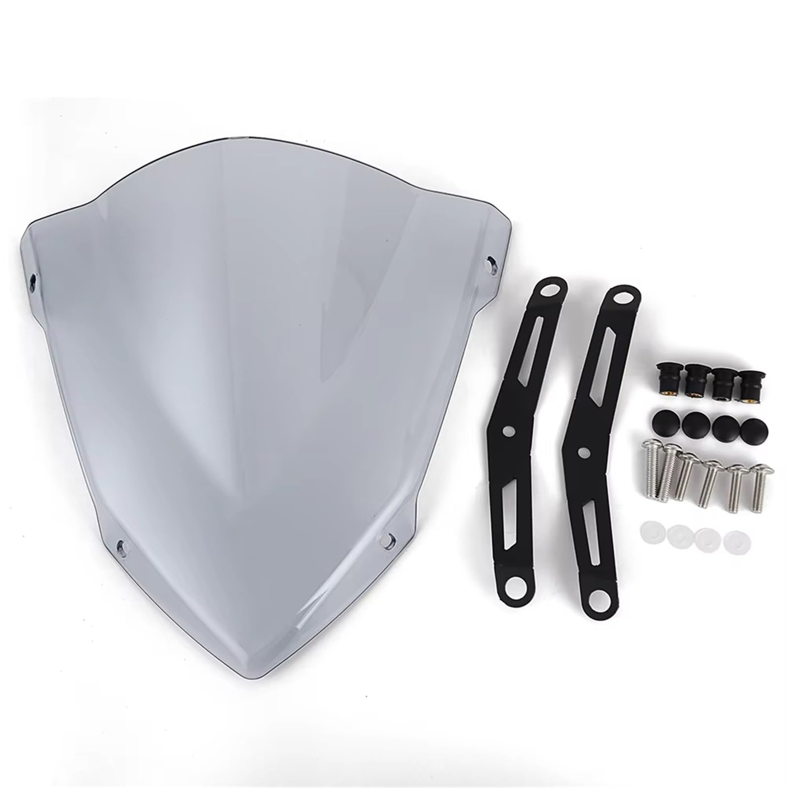 SBBLINWU Motorrad Windschild Spoiler Für MT03 Für MT25 2020 2021 2022 2023 Motorrad Frontscheibe Windschutz Windabweiser Halterung Vorne Verkleidung Bildschirm Gugel(Gray) von SBBLINWU