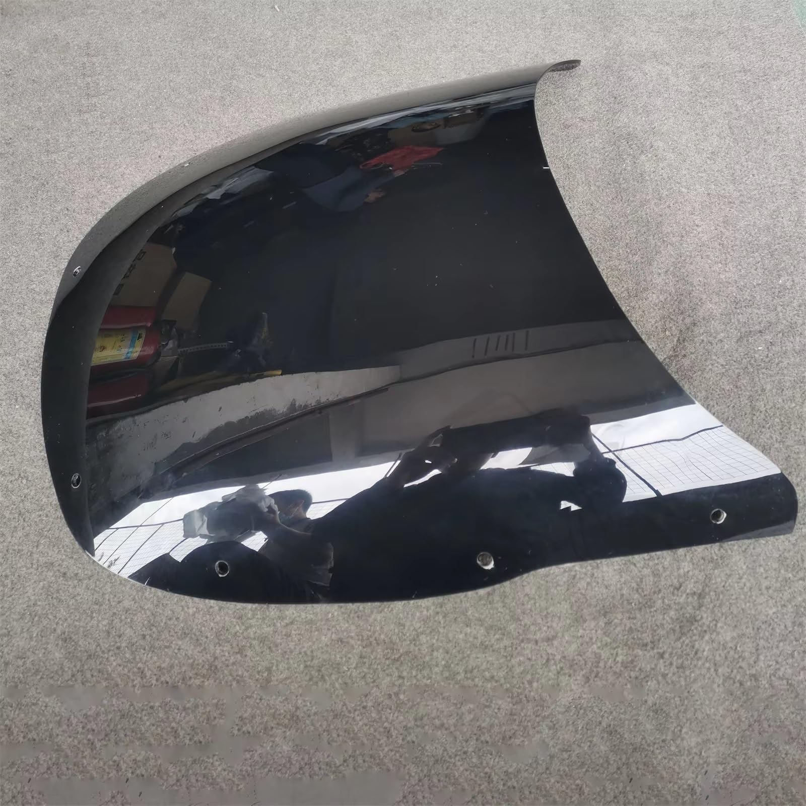 SBBLINWU Motorrad Windschild Spoiler Für Ninja Für ZX6R Für RS50 1995 1996 1997 Motorrad Windschutzscheibe Windschutz Luftstrom Viser Deflektoren Bildschirm Gugel Teile Fliegengitter(Black) von SBBLINWU