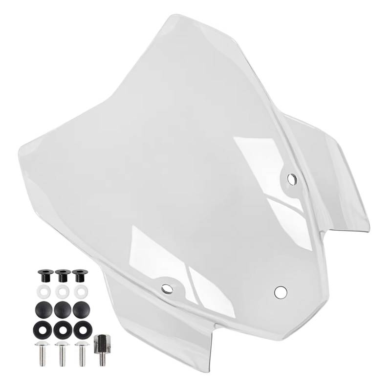 SBBLINWU Motorrad Windschild Spoiler Für S1000R 2021 2022 2023 Motorrad Frontscheibe Wind Windschutzscheibe Windschutz Air Deflektor Zubehör Front Verkleidung Bildschirm Gugel(Clear) von SBBLINWU