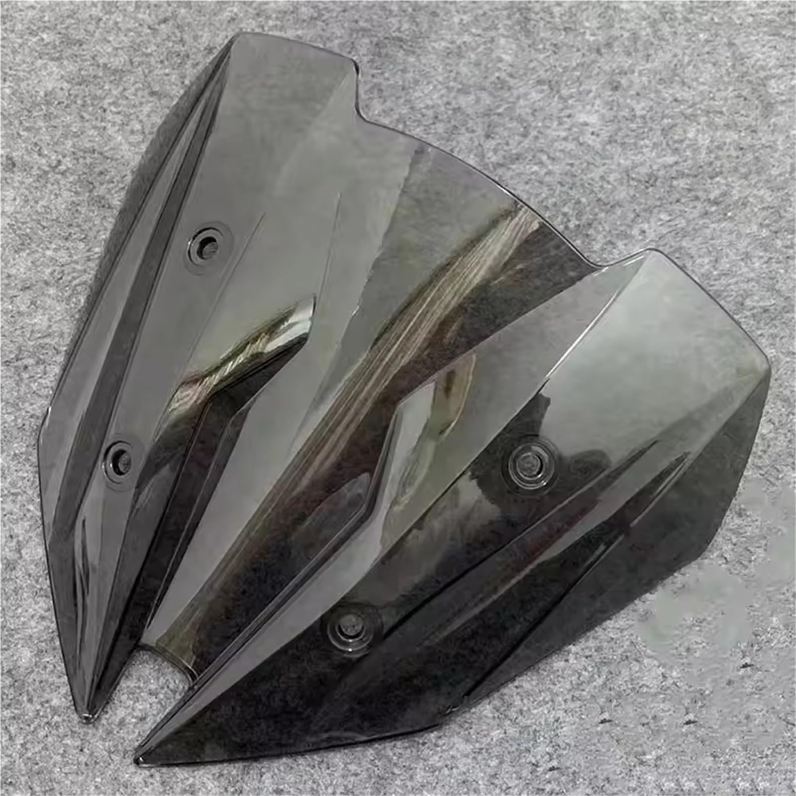 SBBLINWU Motorrad Windschild Spoiler Für Z300 Für Z250 2013 2014 2015 2016 2017 Windschutzscheibe Windabweiser Bildschirm Double Bubble Windschutzscheibe Frontverkleidung Zubehör(Gray) von SBBLINWU